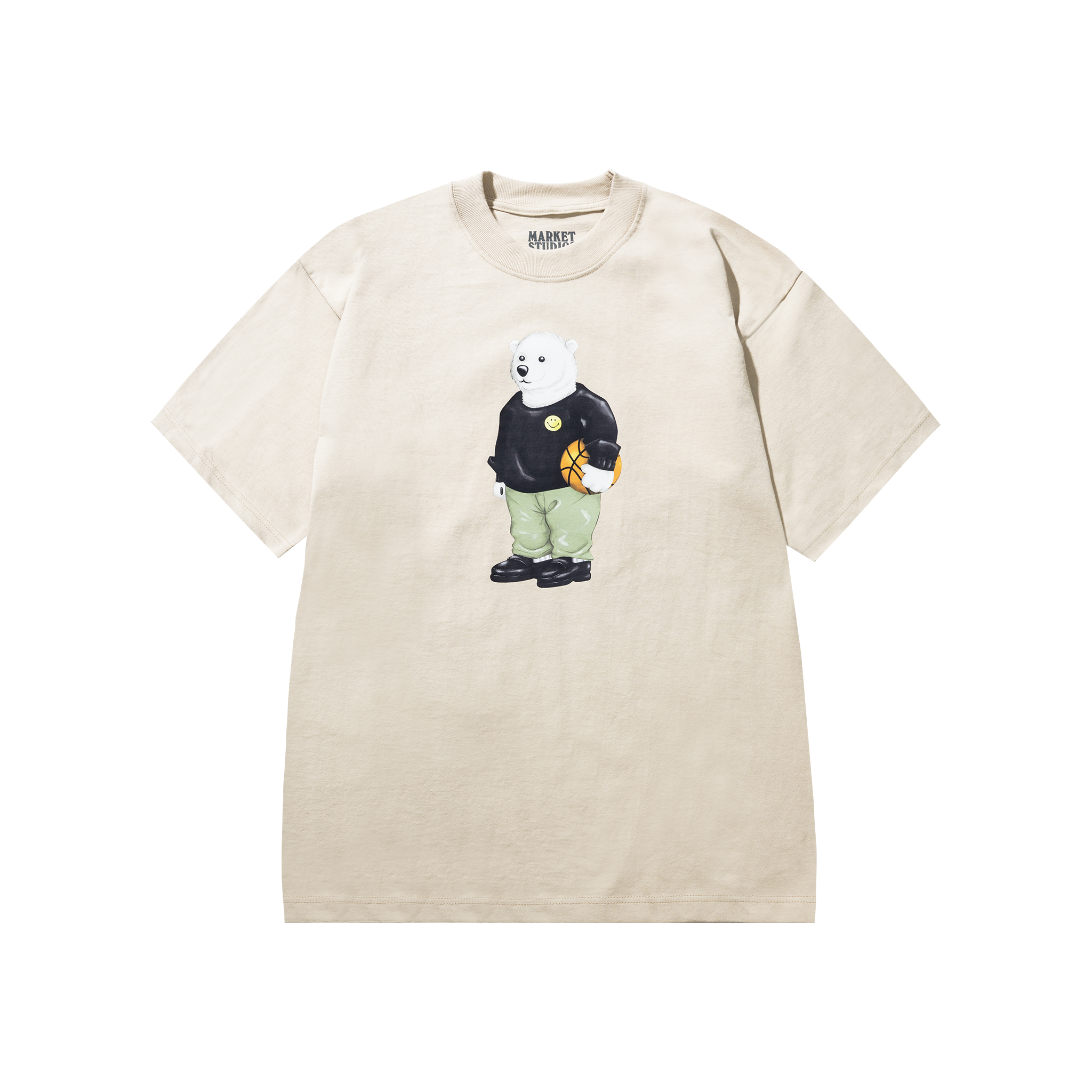 Market - Smiley Polar Bear Tee - Natural