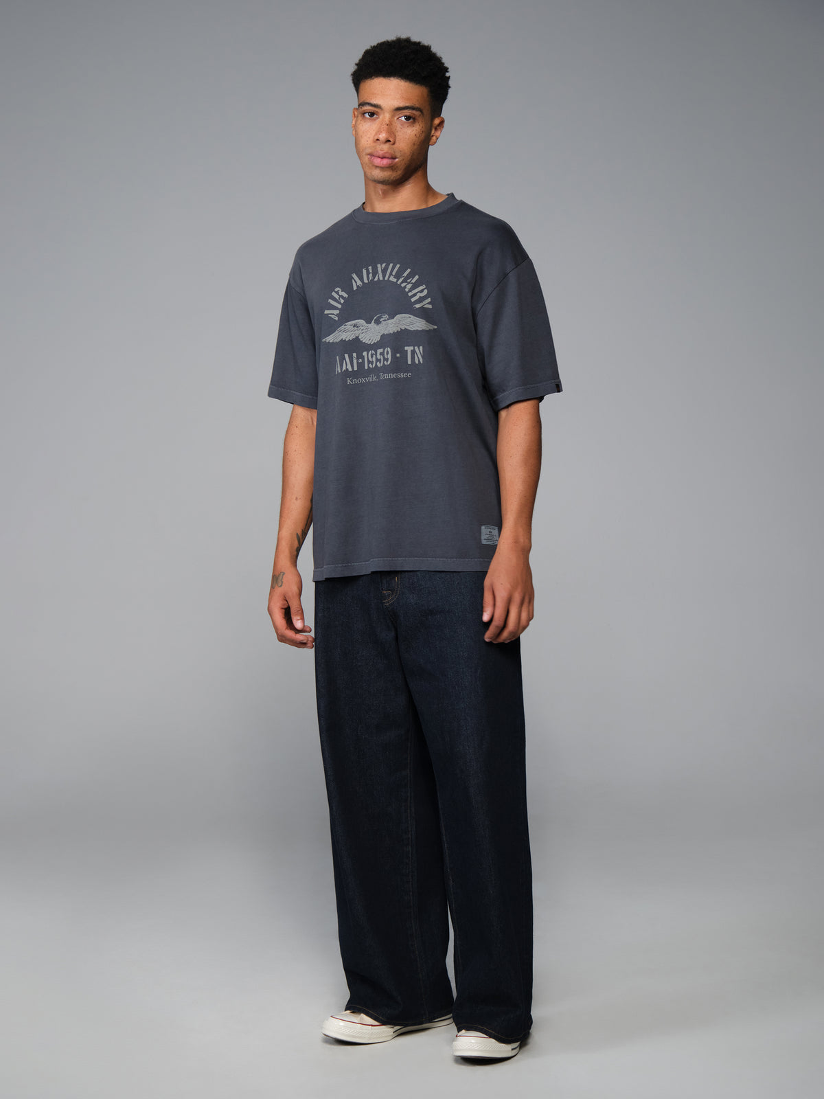 Alpha Ind. - Essential Battlewash Air Aux Relaxed Tee - Black