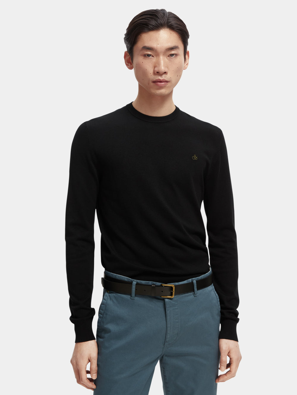 Scotch & Soda - Essentials Classic Crewneck Pullover - Black