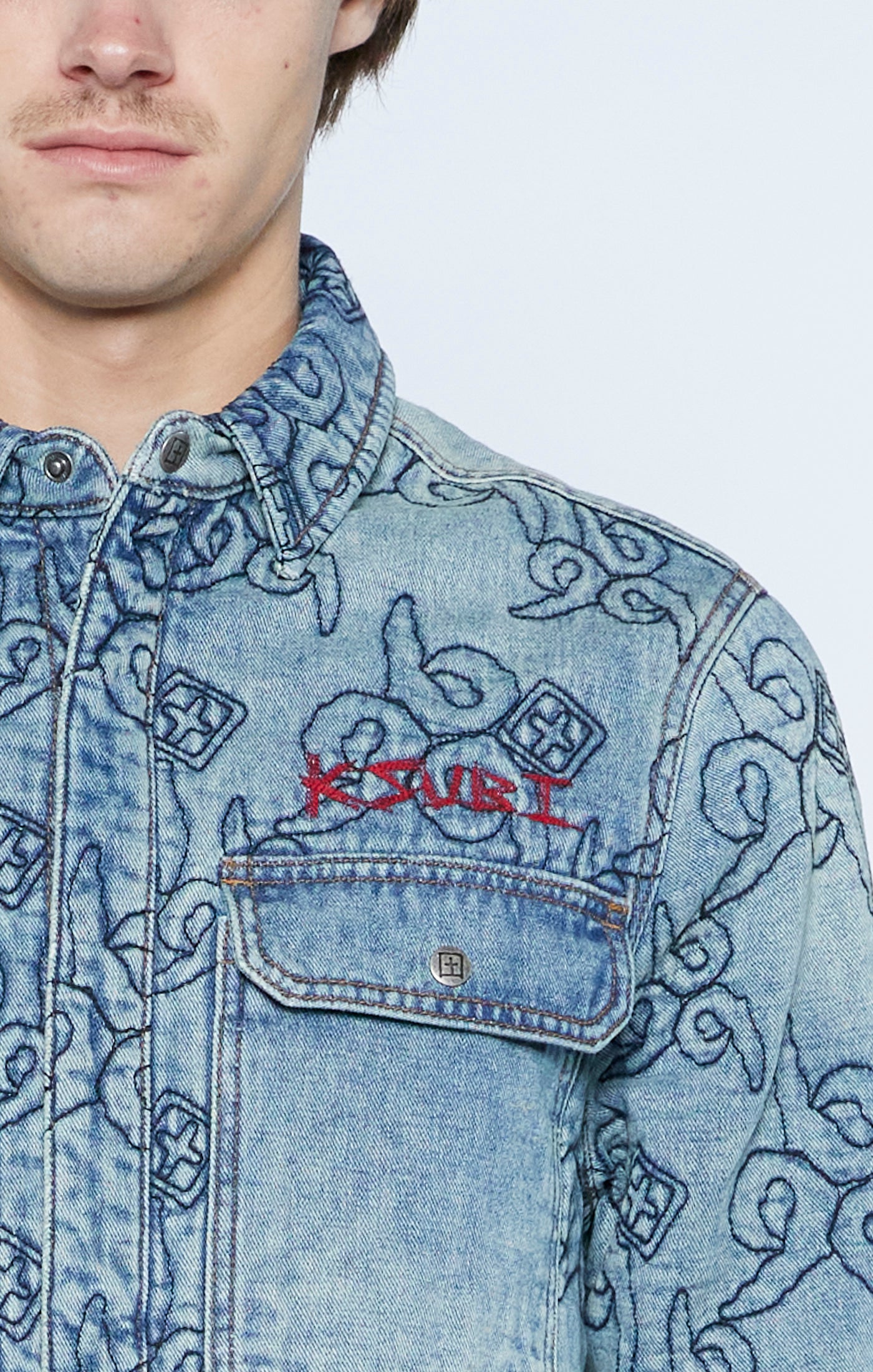 Ksubi - Quilted LS Shirt - K9 Stoned