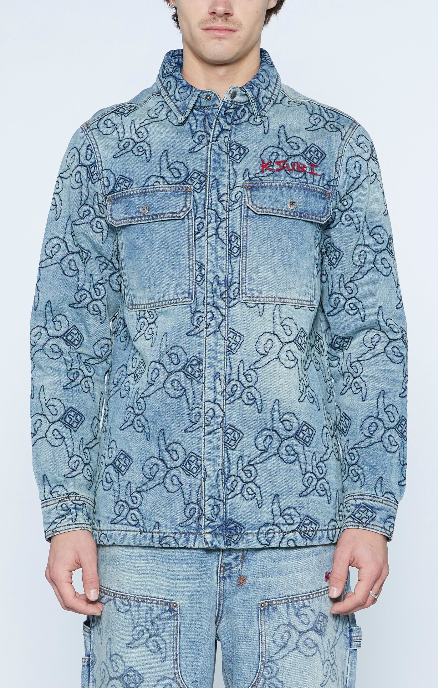 Ksubi - Quilted LS Shirt - K9 Stoned