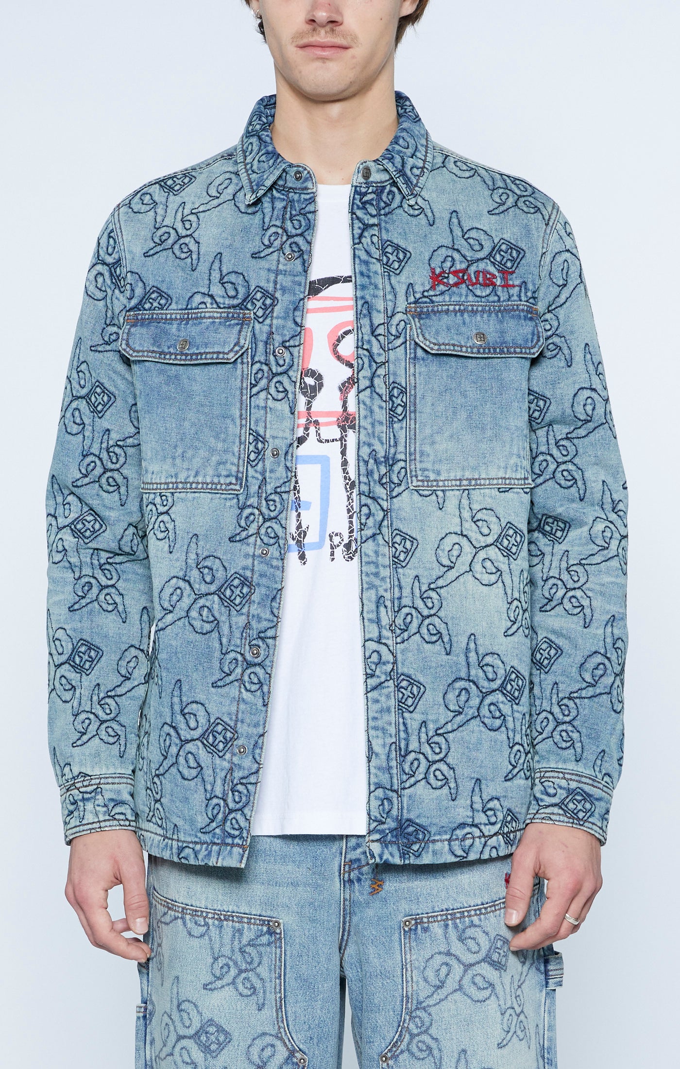 Ksubi - Quilted LS Shirt - K9 Stoned