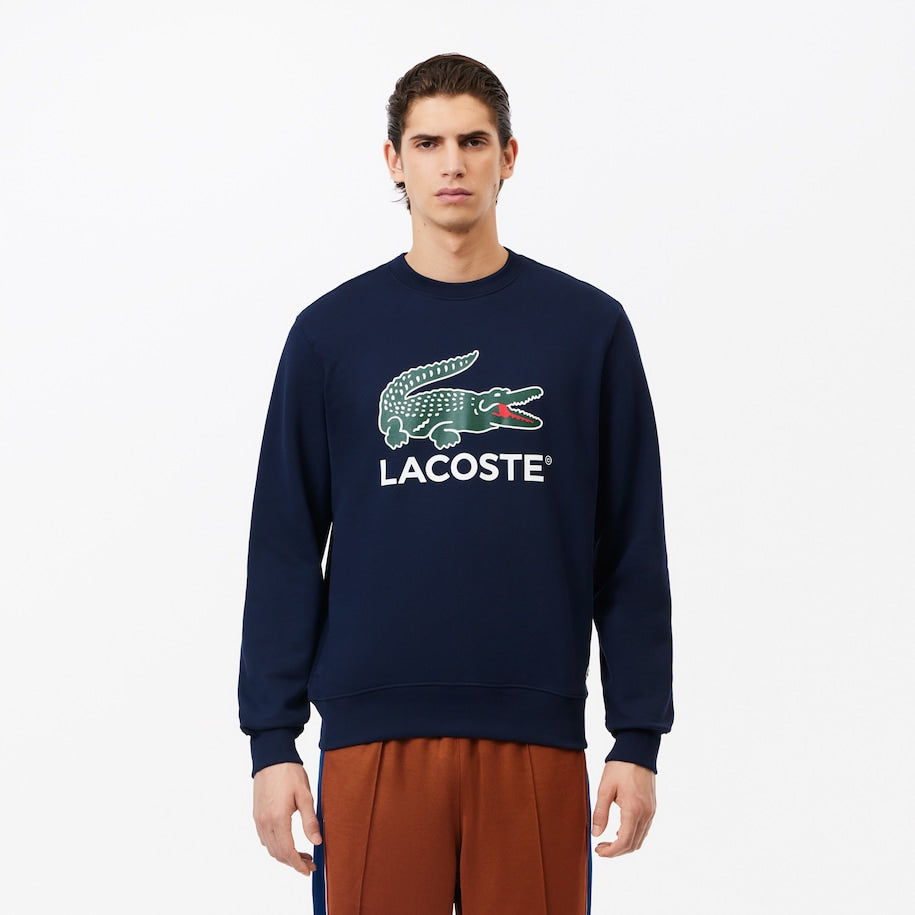 Lacoste Fleece Crew Neck Sweatshirt Midnight Blue