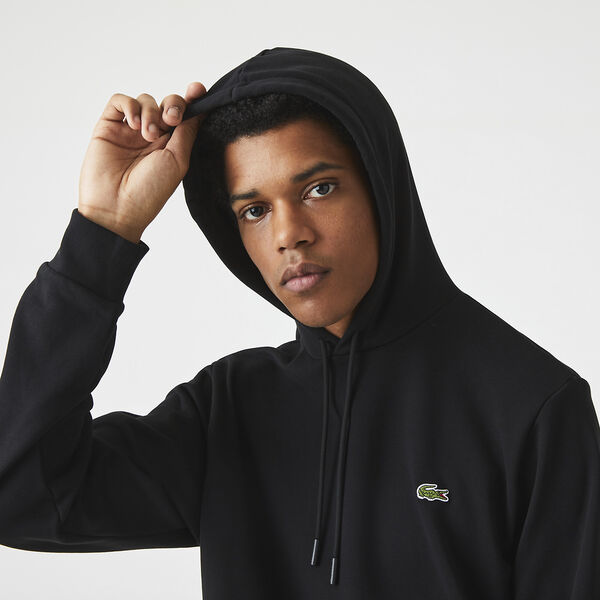 Lacoste - Kangaroo Pocket Hooded Sweatshirt - Black