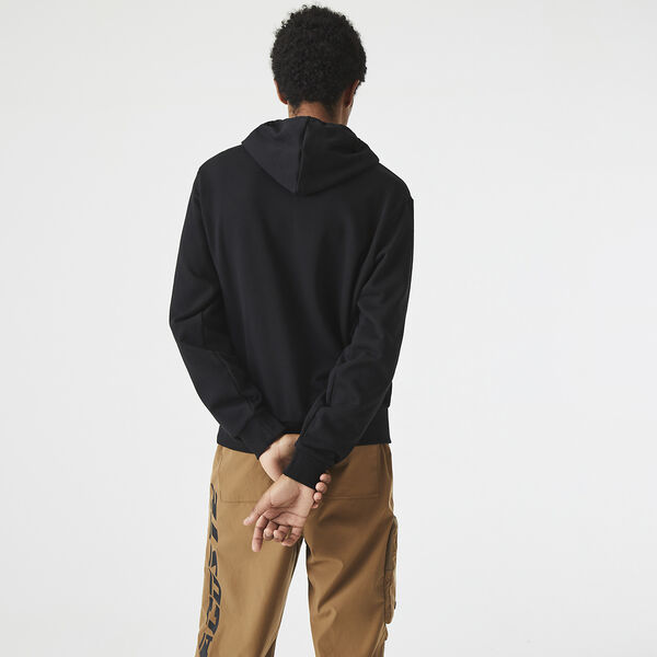 Lacoste - Kangaroo Pocket Hooded Sweatshirt - Black