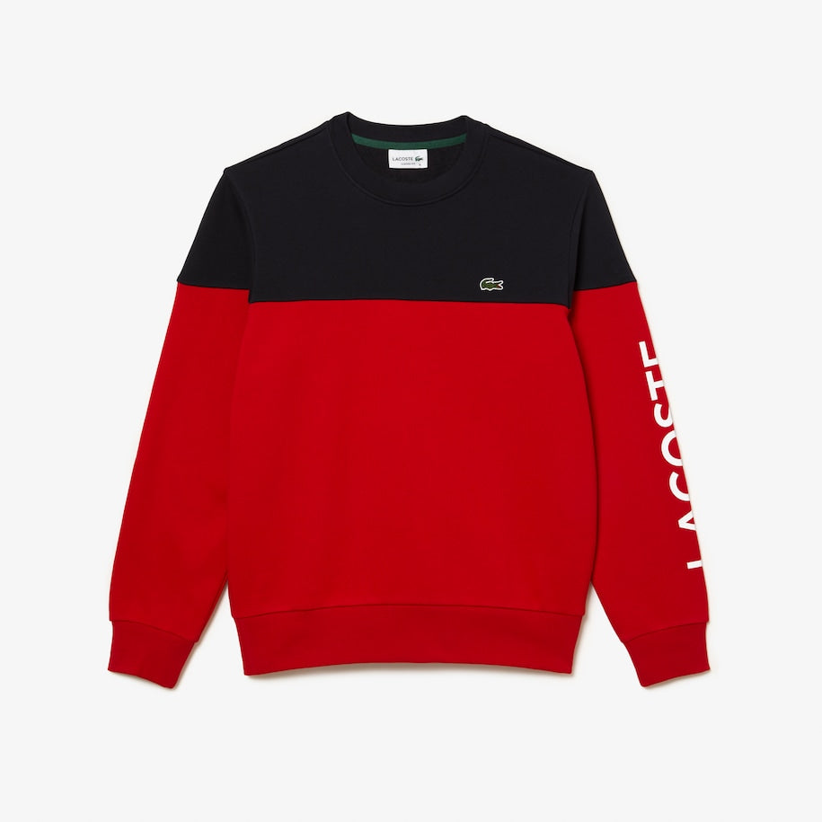 Lacoste - Colour Block Logo Sweatshirt - Navy Blue/Red
