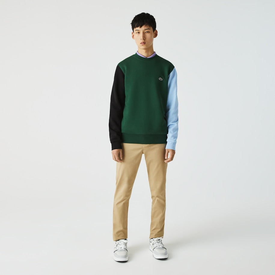 Lacoste - Brushed Fleece Sweatshirt - Green/Black/Blue