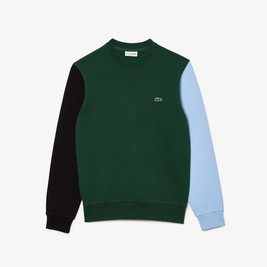 Lacoste - Brushed Fleece Sweatshirt - Green/Black/Blue