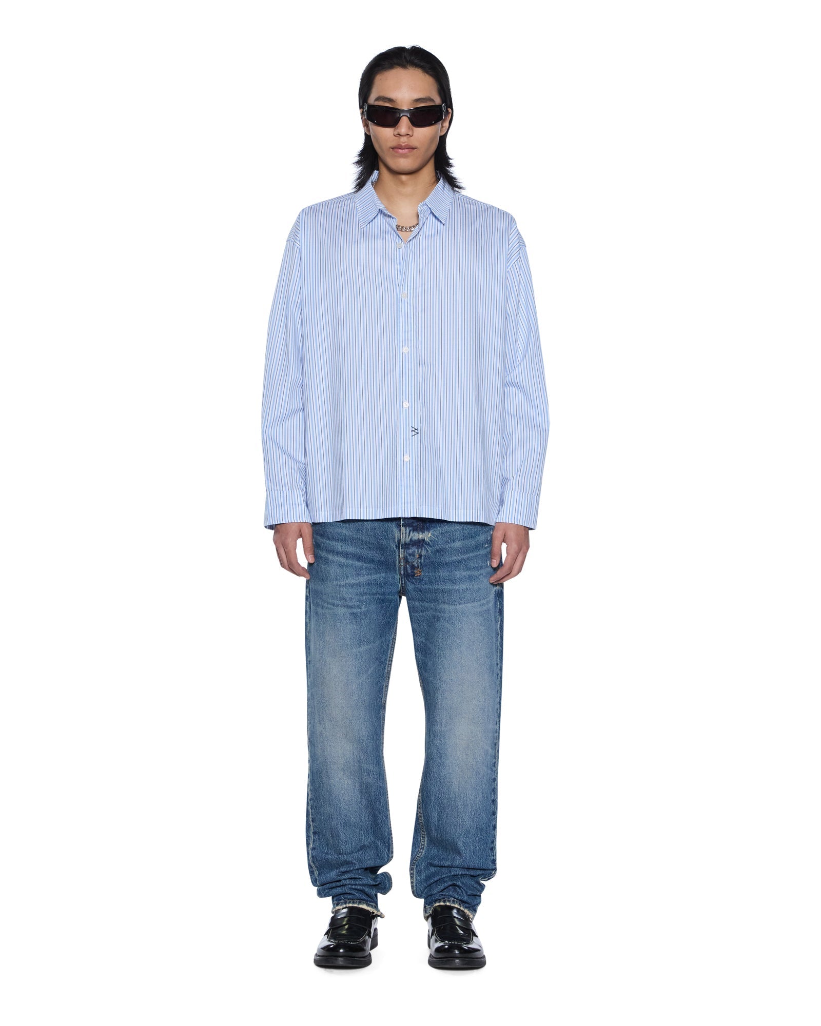 Ksubi - Lanley LS Shirt - Ocean Stripe