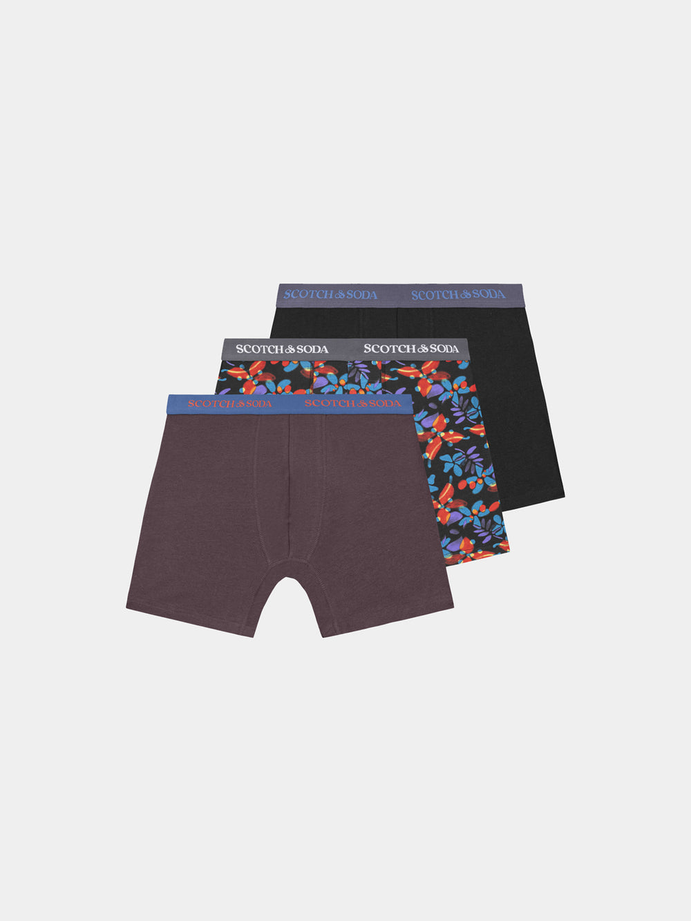 Scotch & Soda - 3 Pack Boxer Briefs - Burgundy