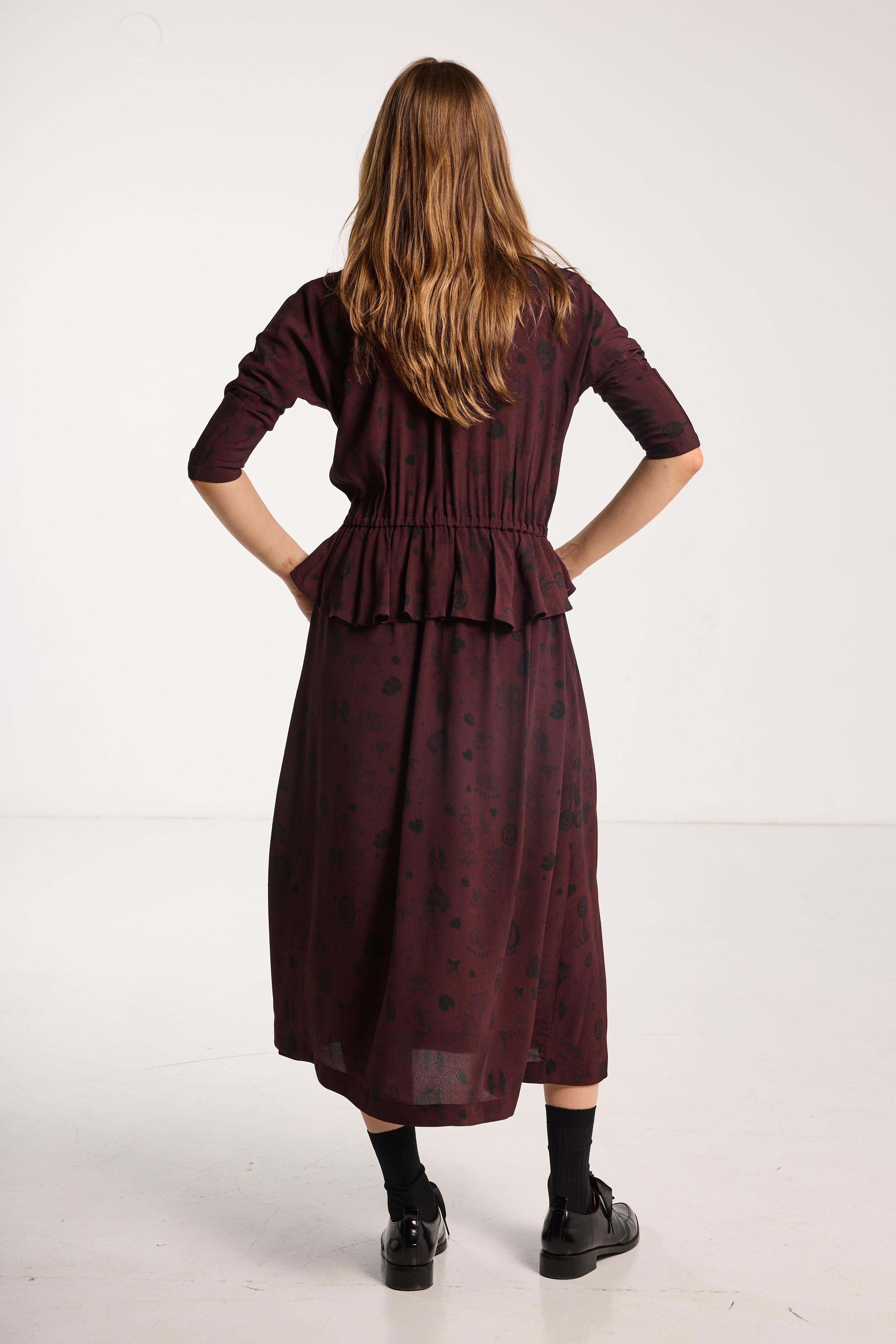 Salasai - Amour Dress - Plum Wood