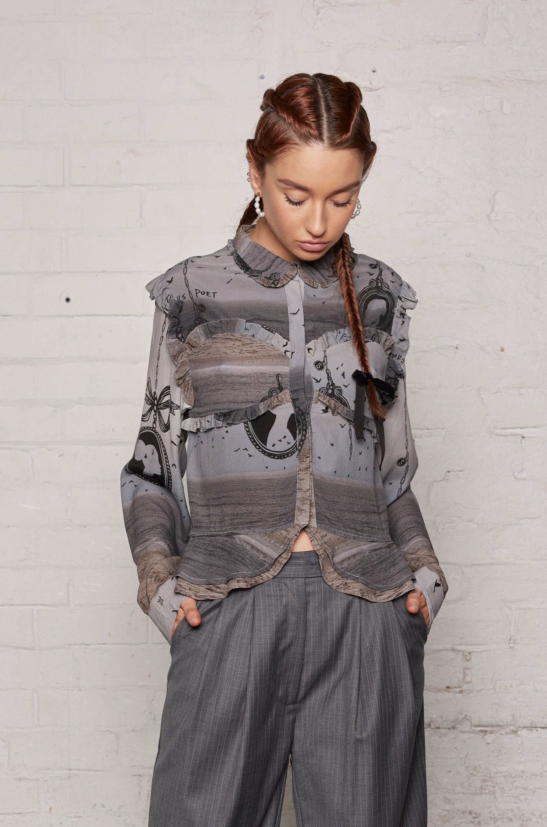 Salasai - Poet Blouse - Seascape Print