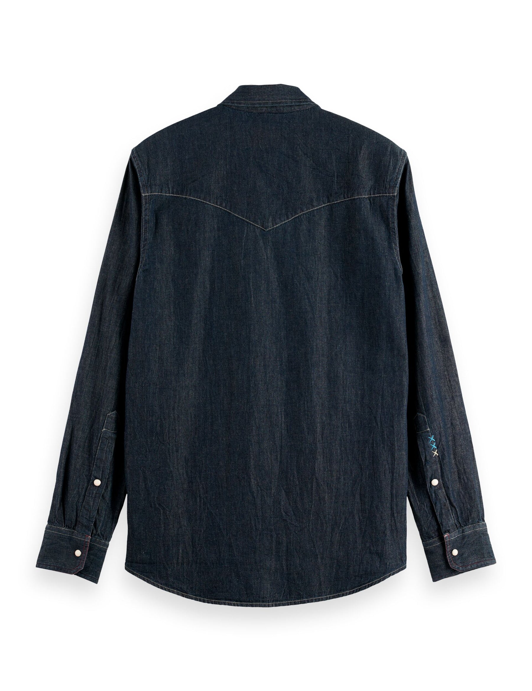 Scotch & Soda - Regular Fit Western Shirt - Paint It Blauw