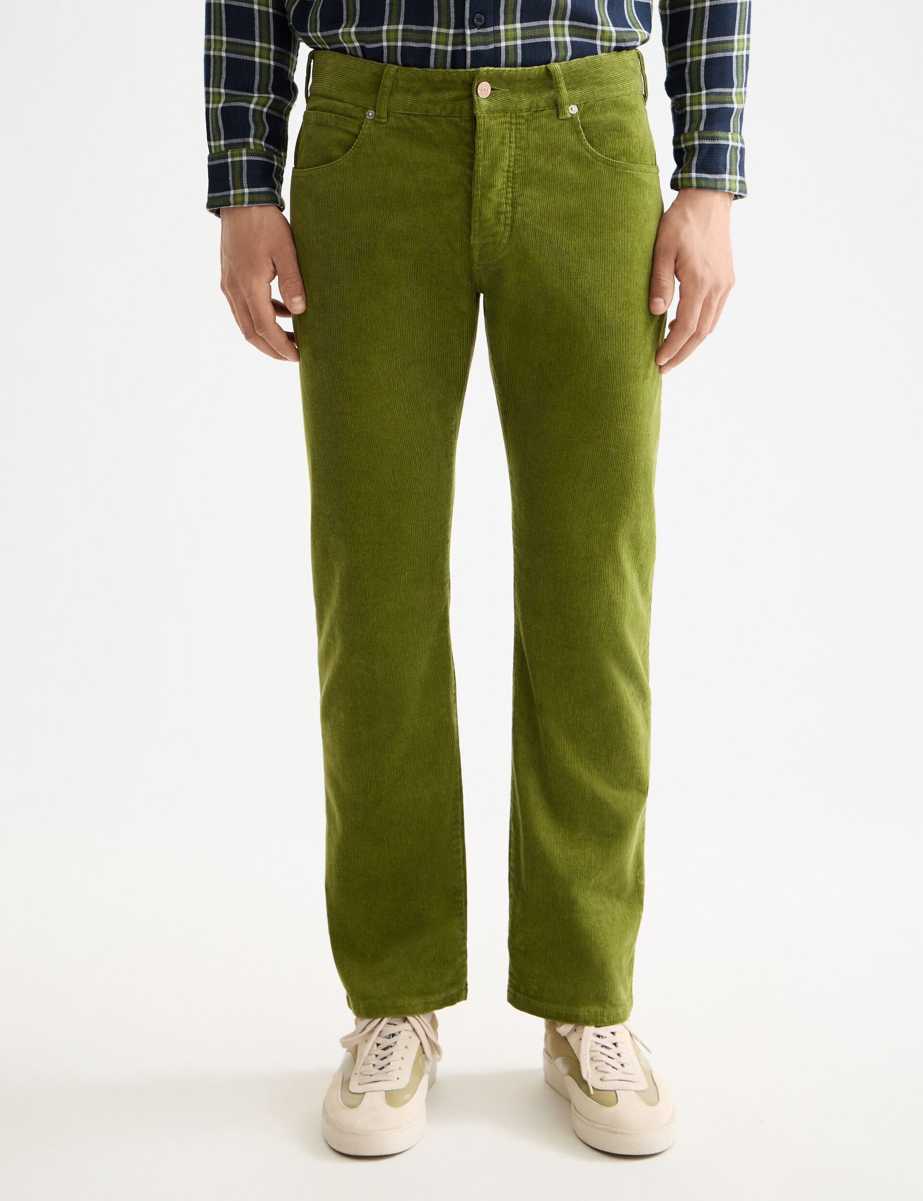 Scotch & Soda - The Zee Straight Corduroy Pant - Calla Green
