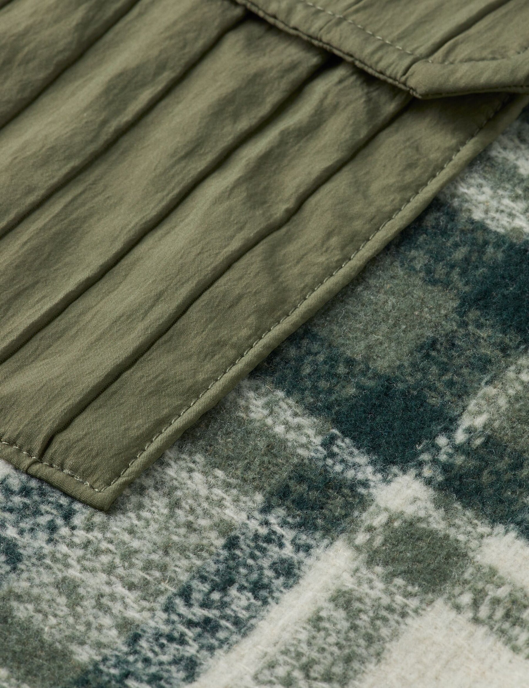 Scotch & Soda - Patchwork Relaxed Fit Shirt - Thyme Check