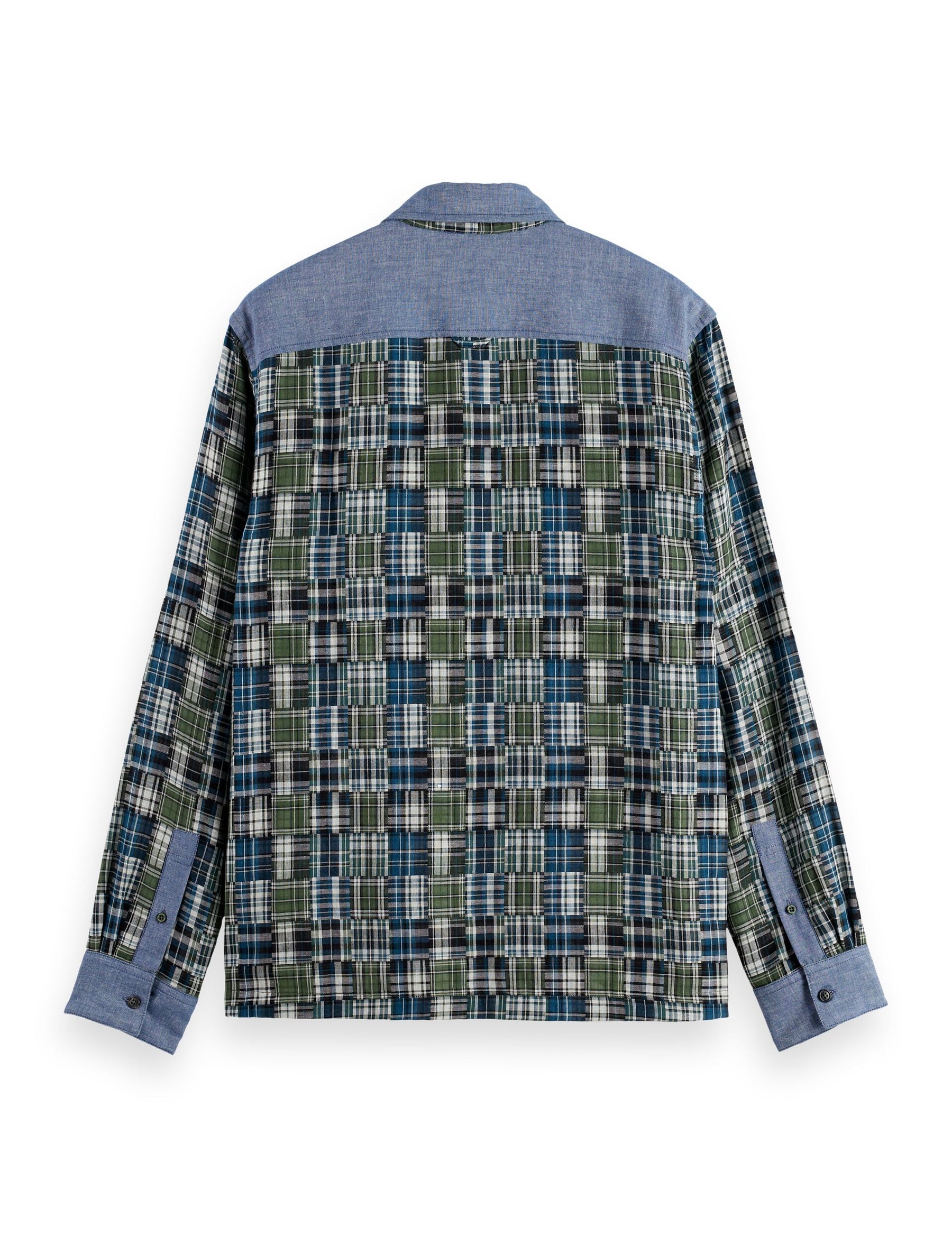 Scotch & Soda - Patchwork Relaxed Fit Flannel Shirt - Thyme Patchwork Check