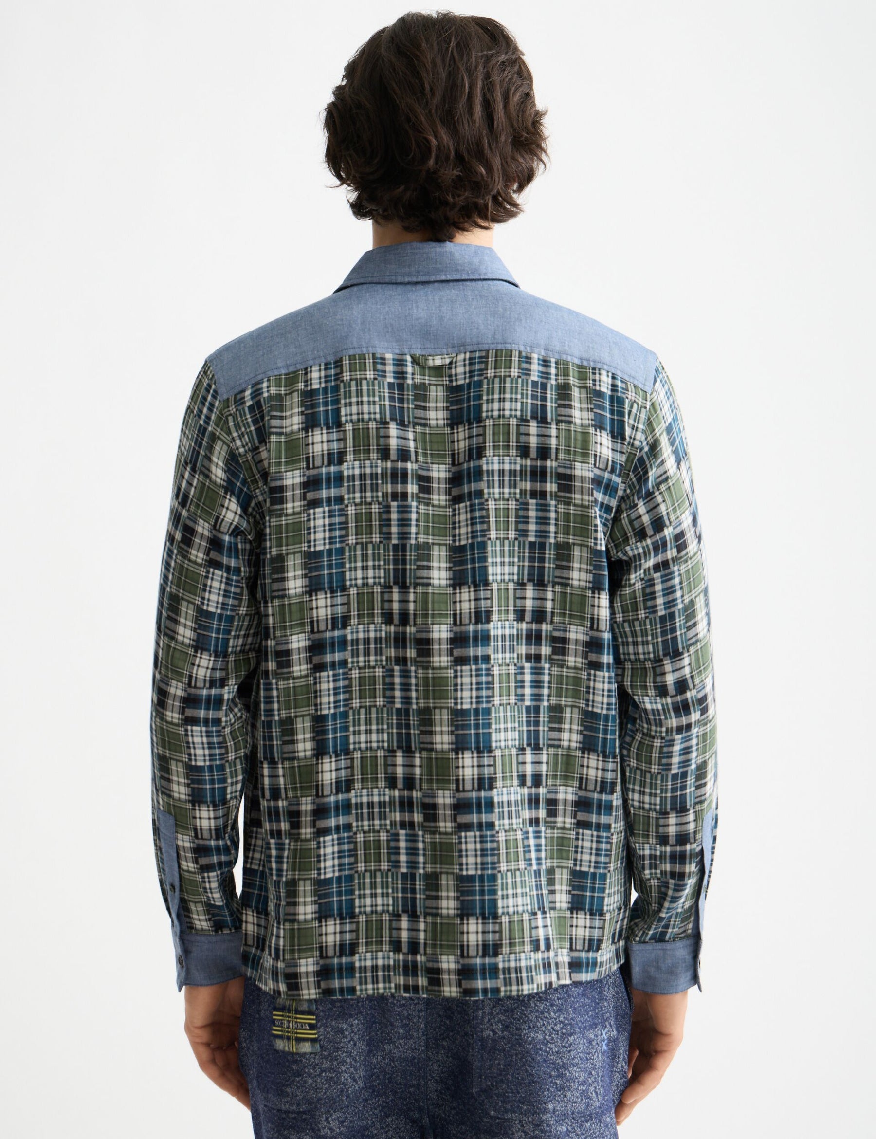 Scotch & Soda - Patchwork Relaxed Fit Flannel Shirt - Thyme Patchwork Check