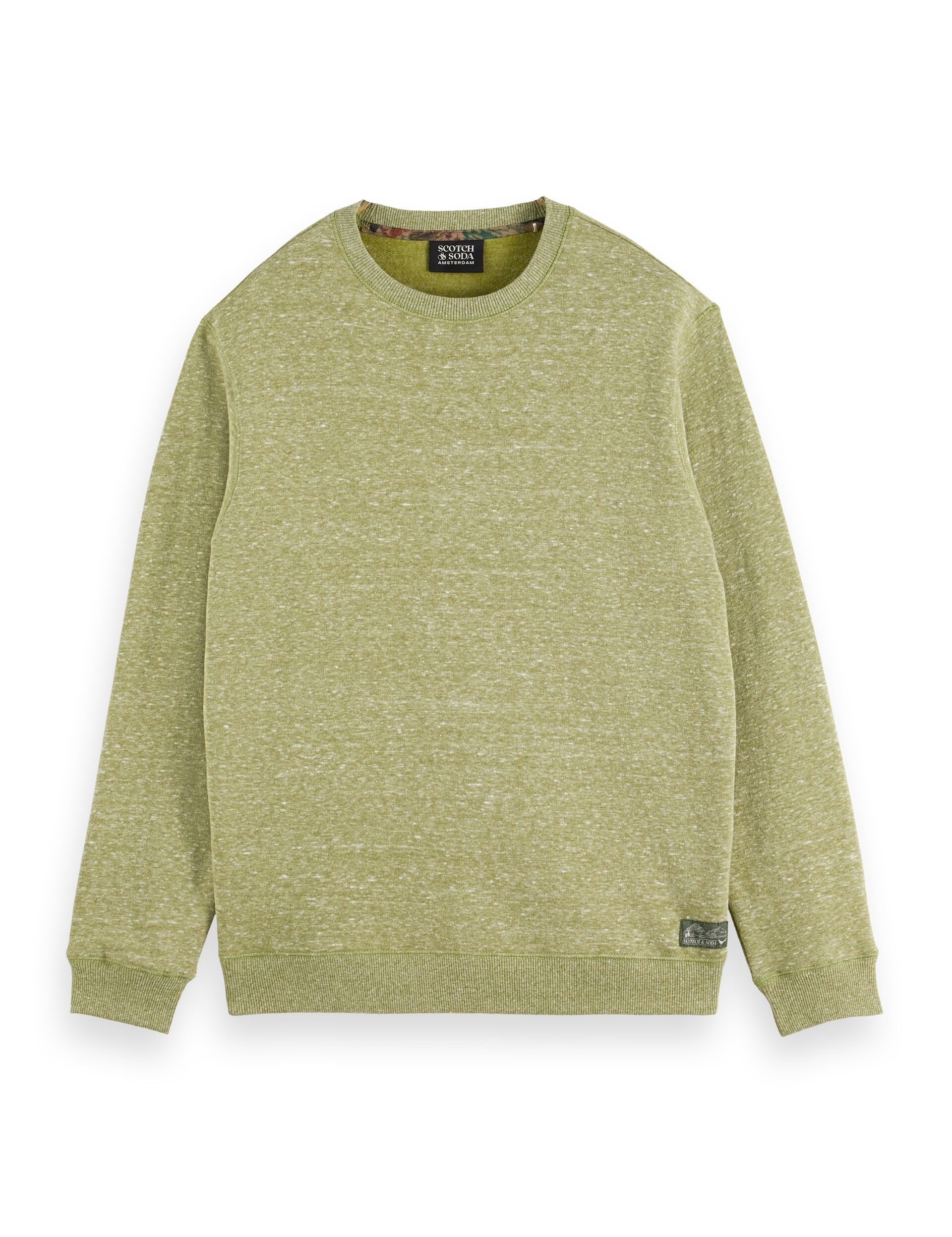 Scotch & Soda - Melange Crew Neck Sweatshirt - Calla Green Melange