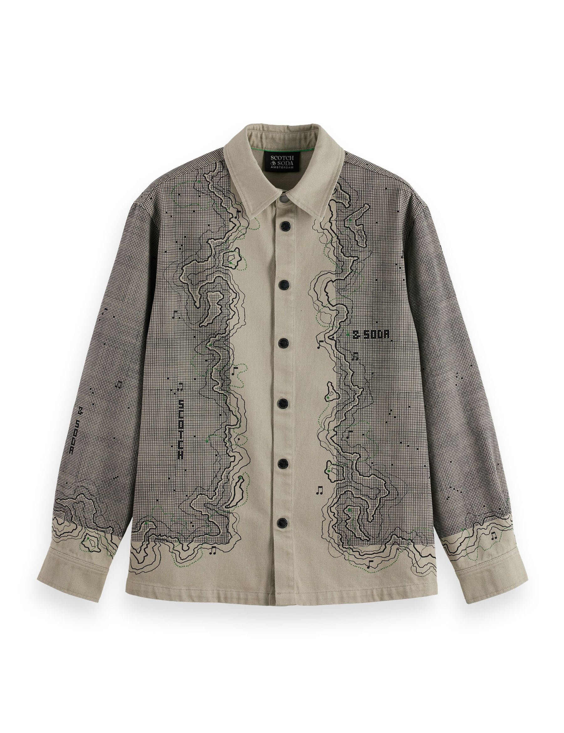Scotch & Soda - Placement Graphic Overshirt - Plaza Taupe