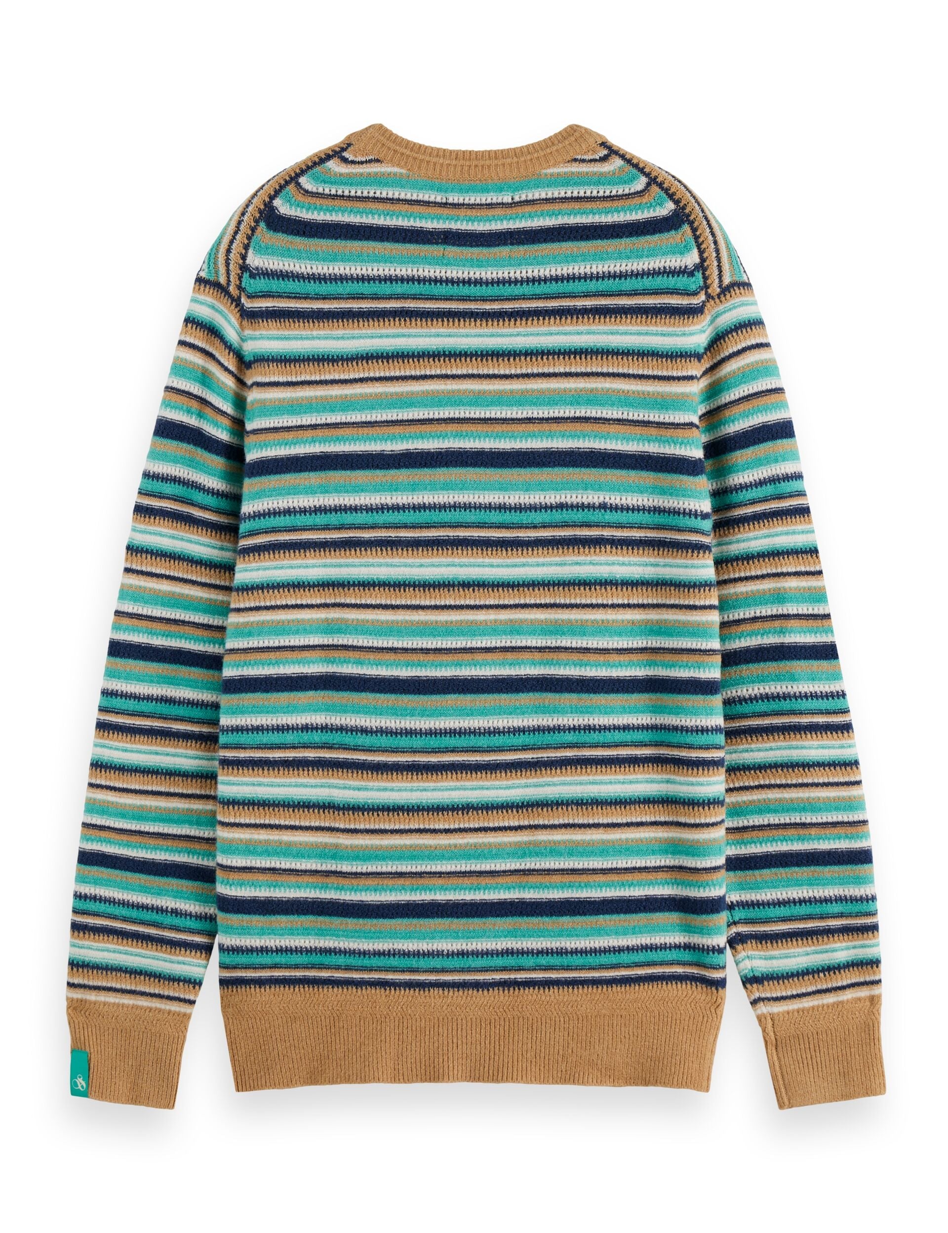 Scotch & Soda - Striped Regular Fit Knit Pullover - Tannin Multi Stripe
