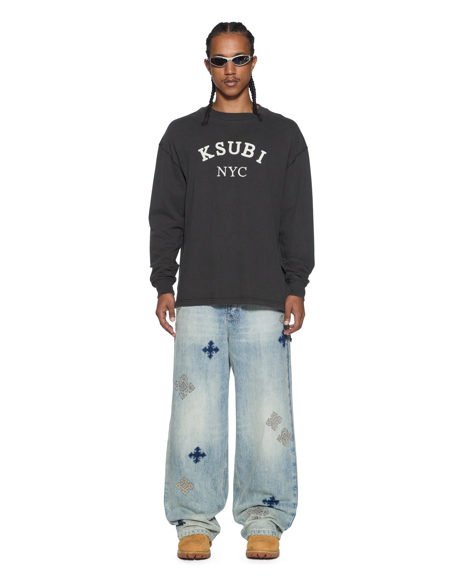 Ksubi - Laybel Ekcess LS Tee - Washed Black