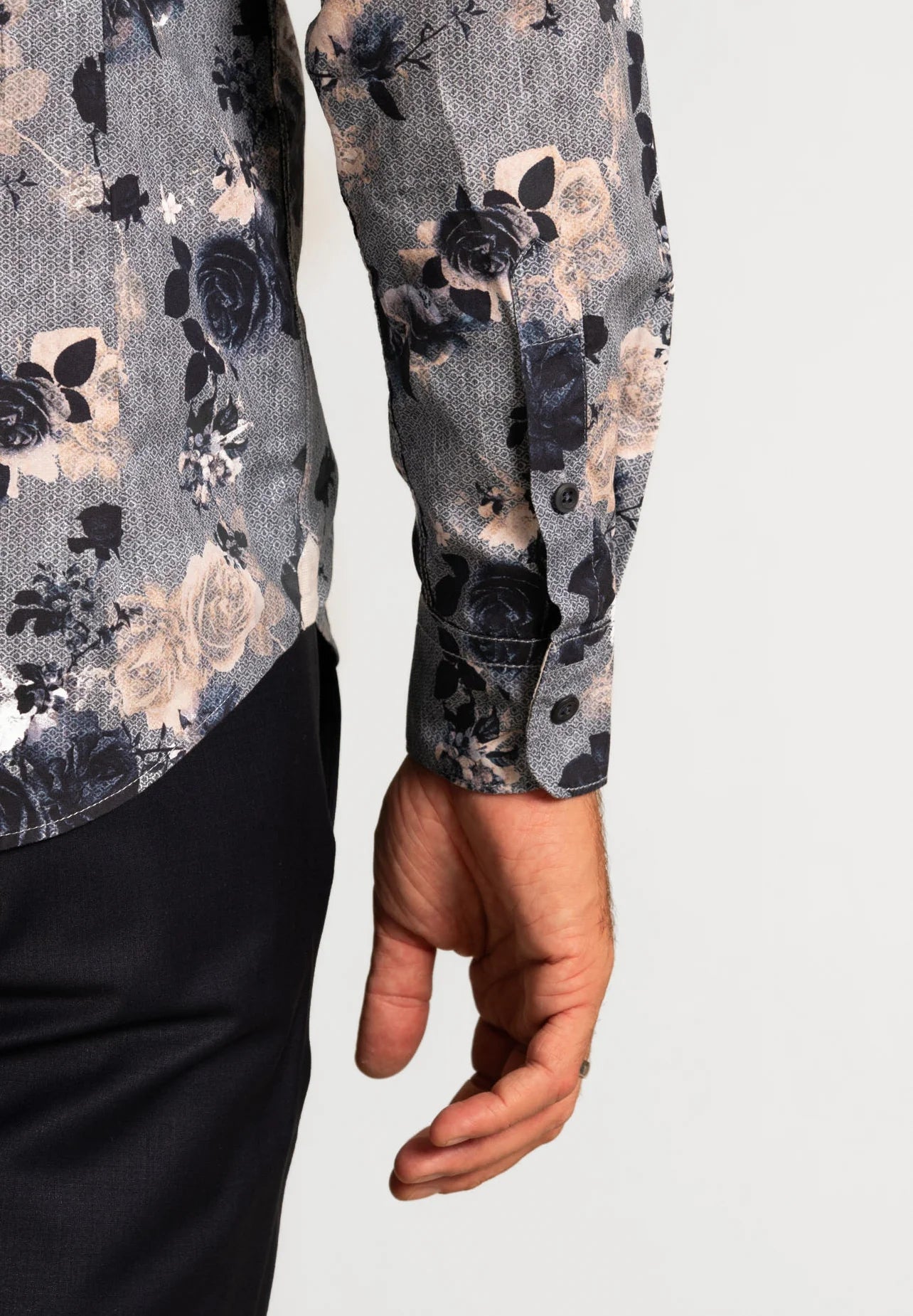 Fil Noir - Treviso HBD Shirt - Nightblue Roses