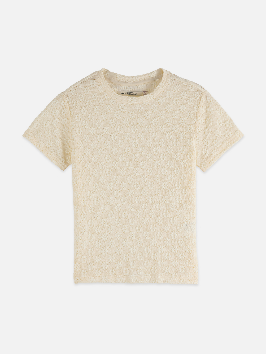 Maison Scotch - Open Structure Slim Fit Top - Eggnog