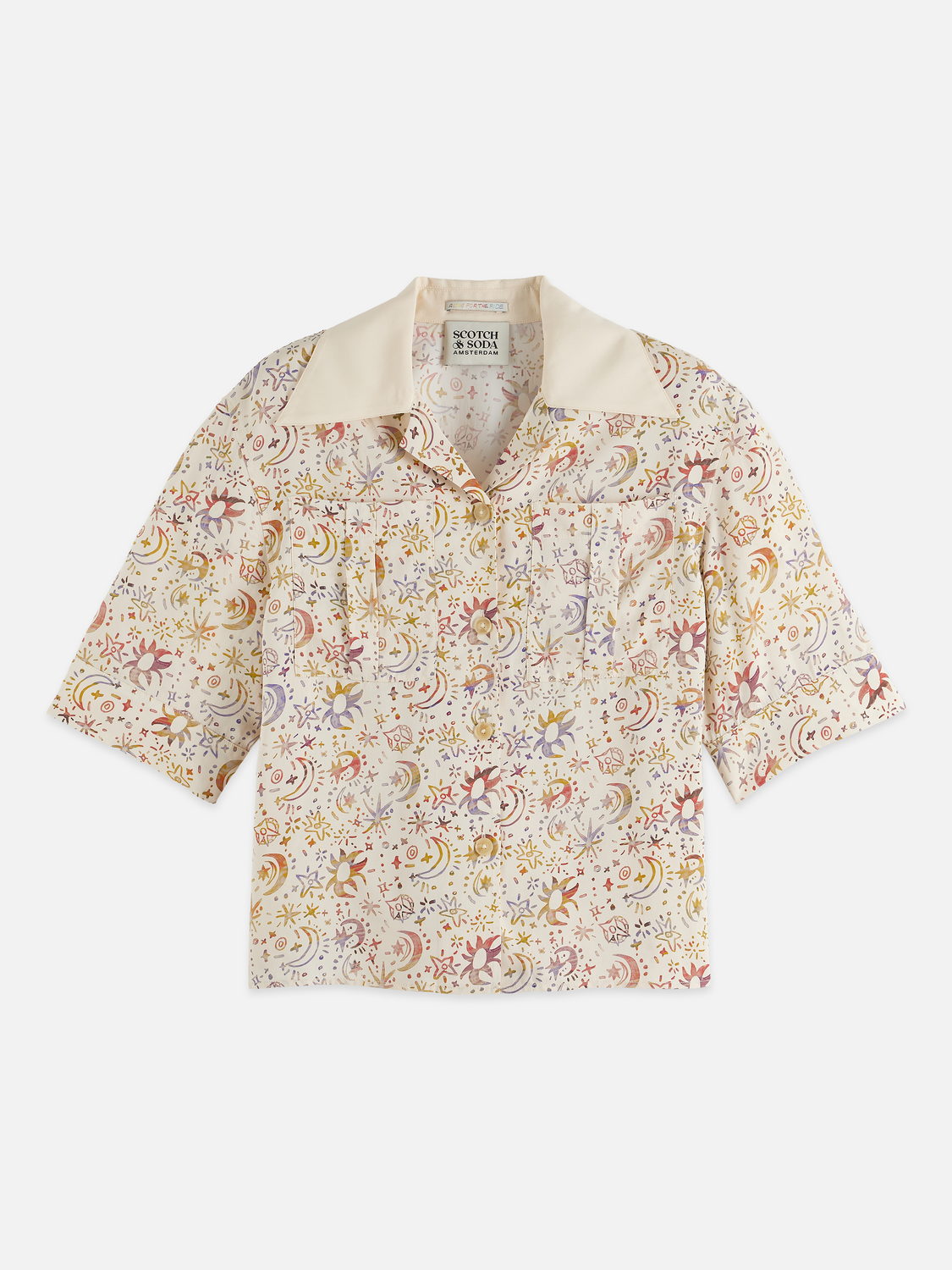 Maison Scotch - Printed SS Shirt - Cosmic Sky Eggnog