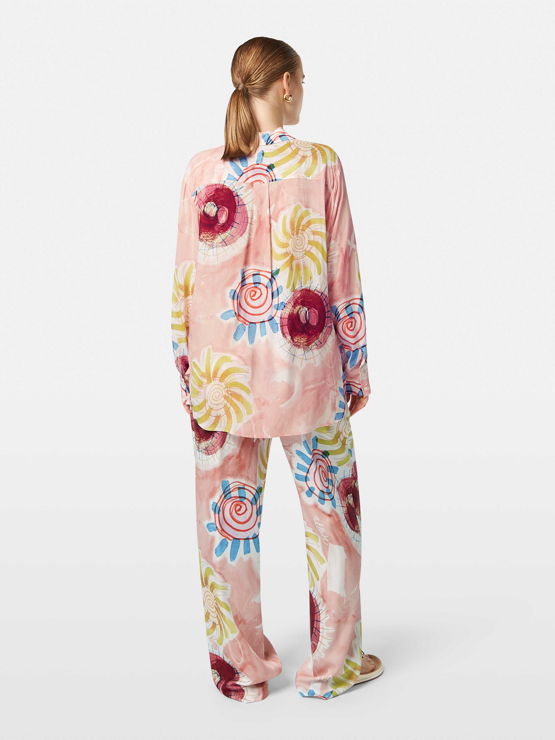 Maison Scotch - Printed Relaxed Fit Shirt - Abstract Sun Pink