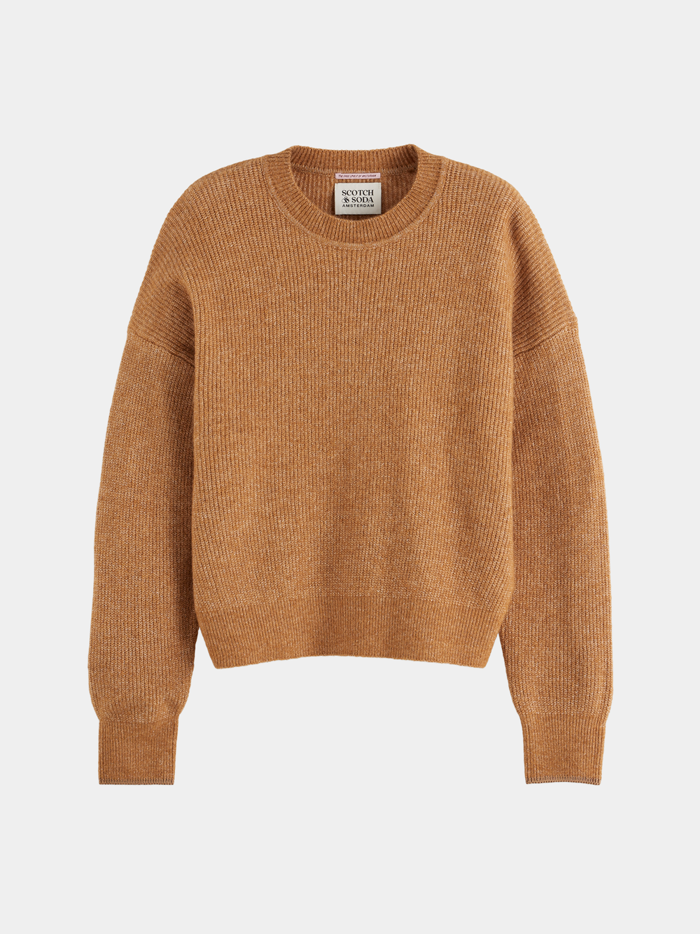 Maison Scotch - Essential Fuzzy Crewneck Pullover - Tobacco Melange