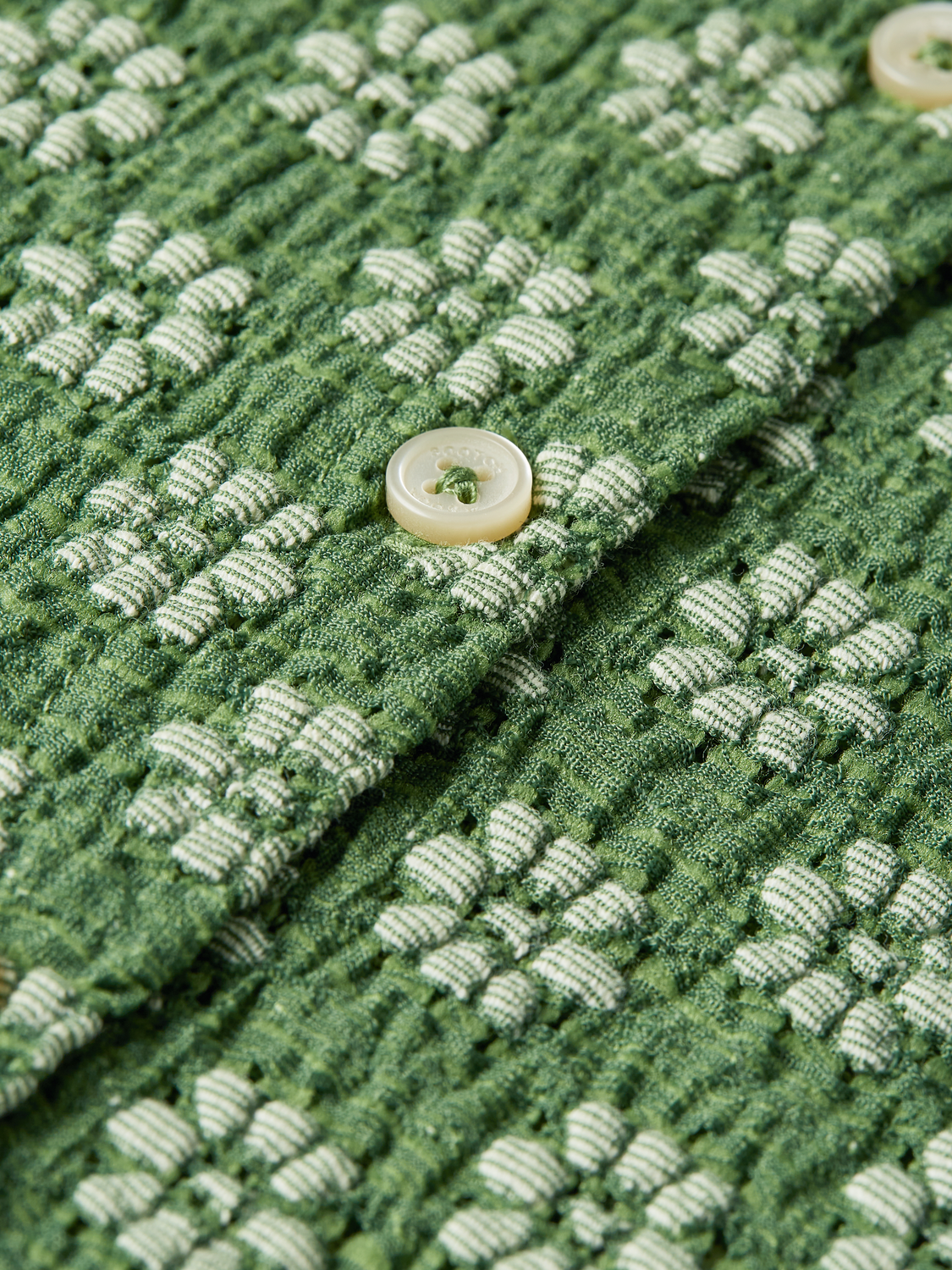 Maison Scotch - Structured Button Up LS Tee - Garden Green