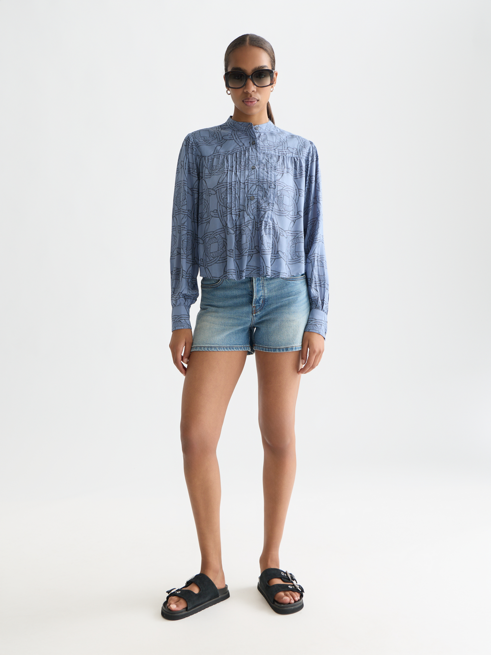 Maison Scotch - Pintuck Blouse - Horseshoes Infinity