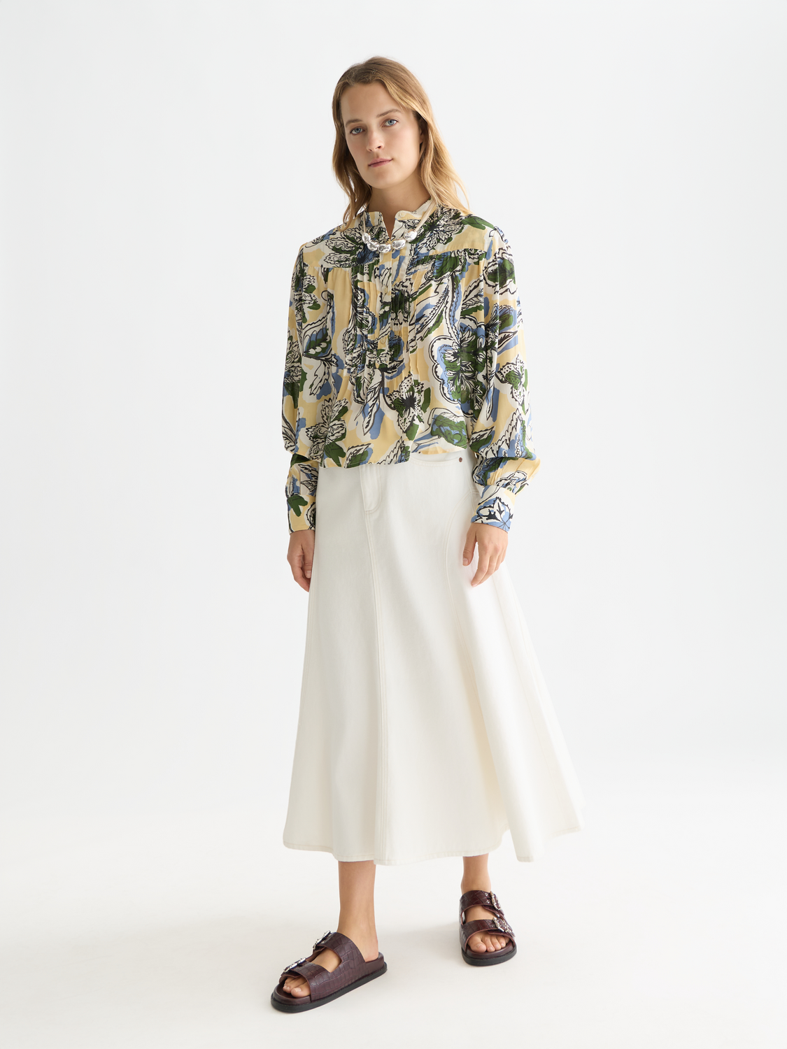 Maison Scotch - Pintuck Blouse - Lucky Bandana Multi