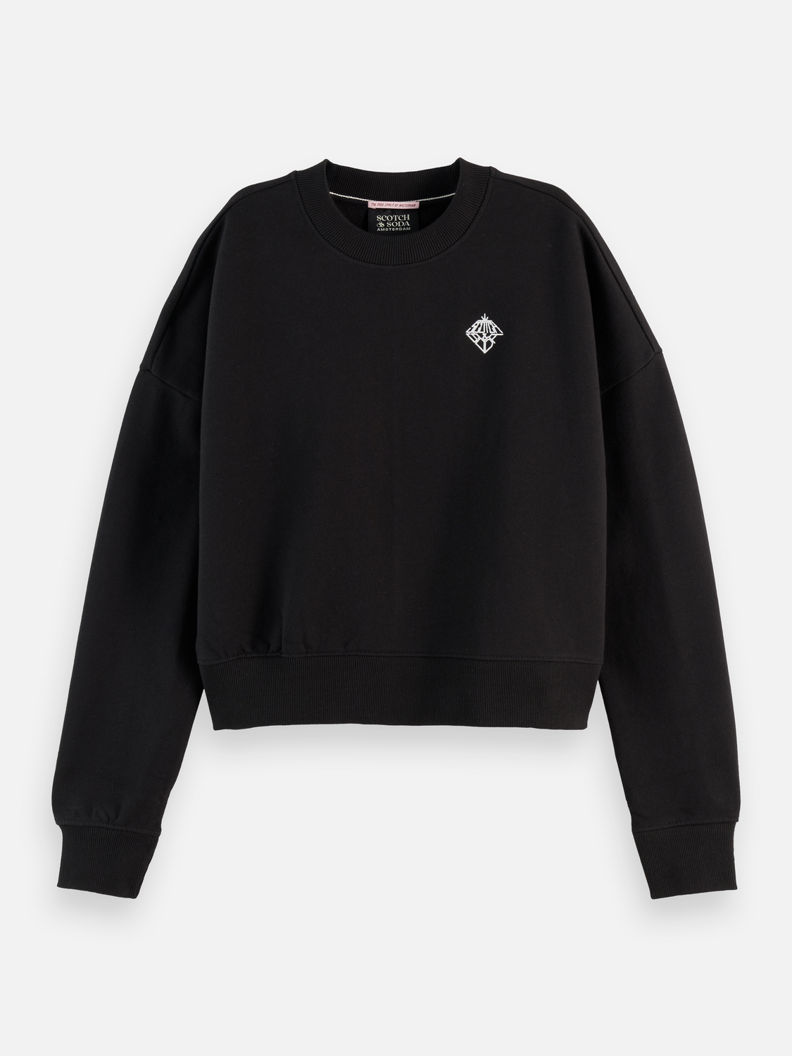 Maison Scotch - Embroidered Logo Sweatshirt - Black