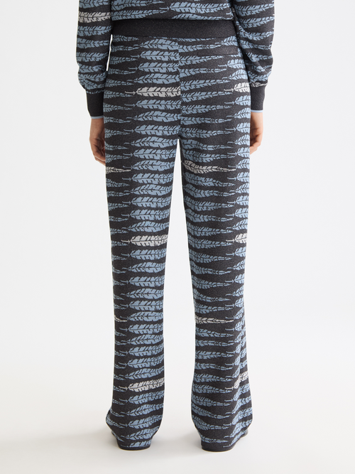 Maison Scotch - Lurex Jacquard Trousers - Charcoal Art