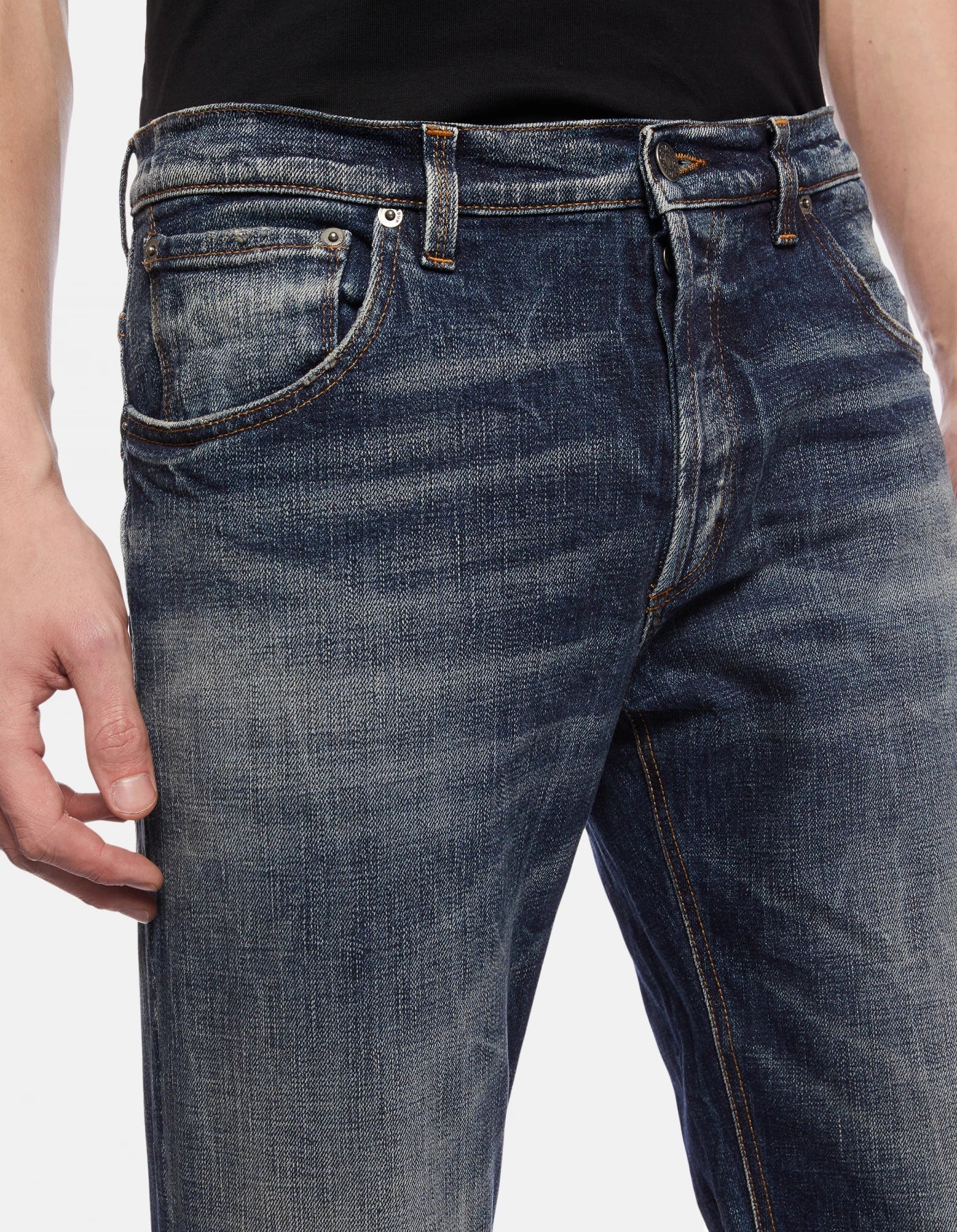 Dondup - Brighton Carrot Fit Stretch Denim Jean - Blue