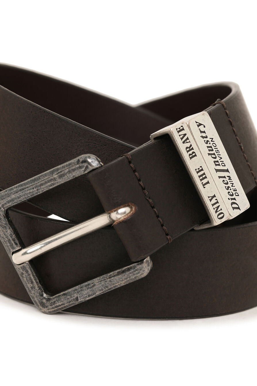 Diesel - B-Guarantee-A Leather Belt - Brown