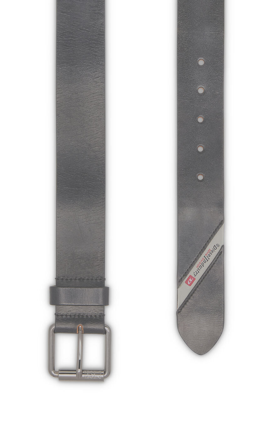 Diesel - B-Flag Leather Belt - Black