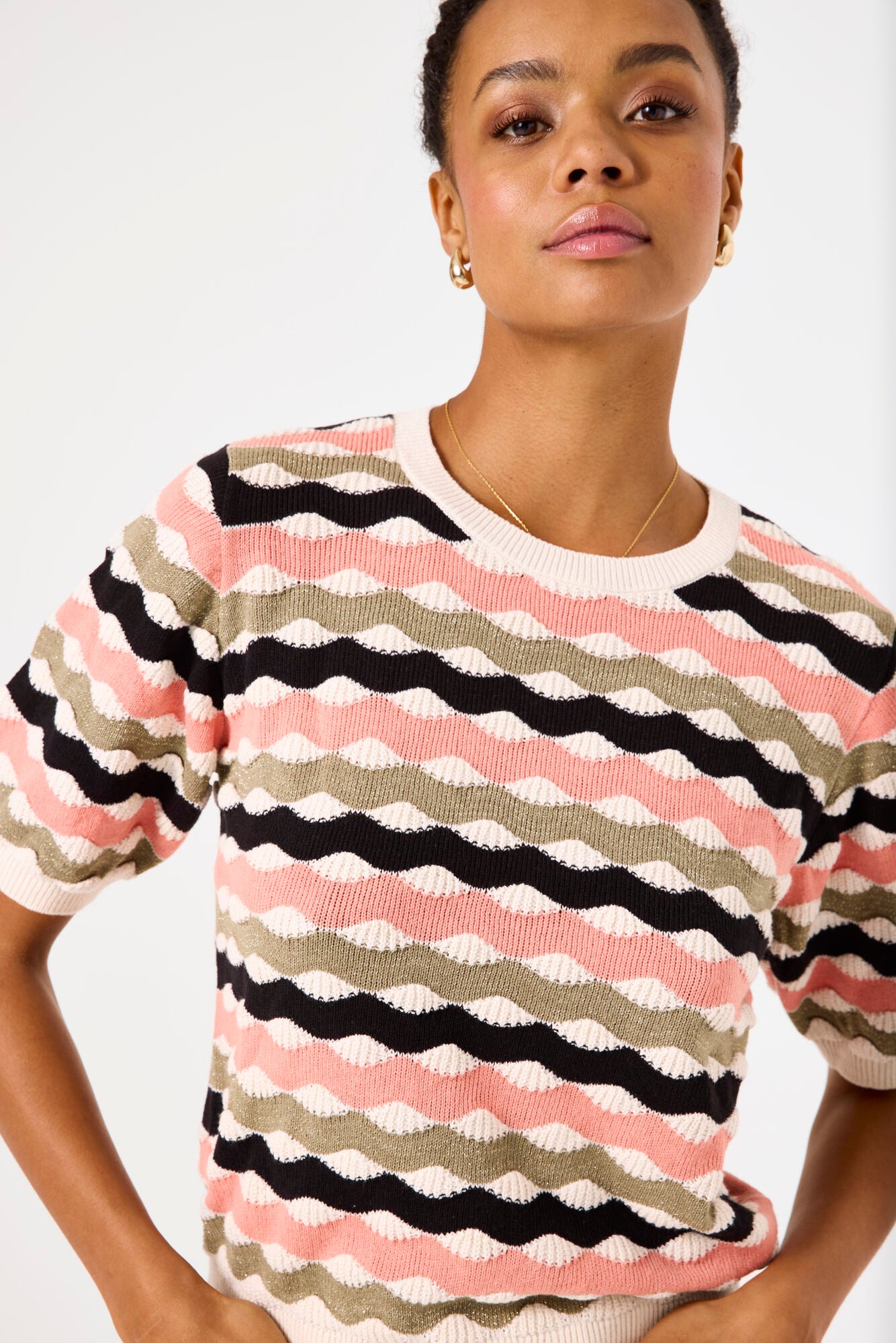 Garcia - Knit SS Pullover - Whitecap
