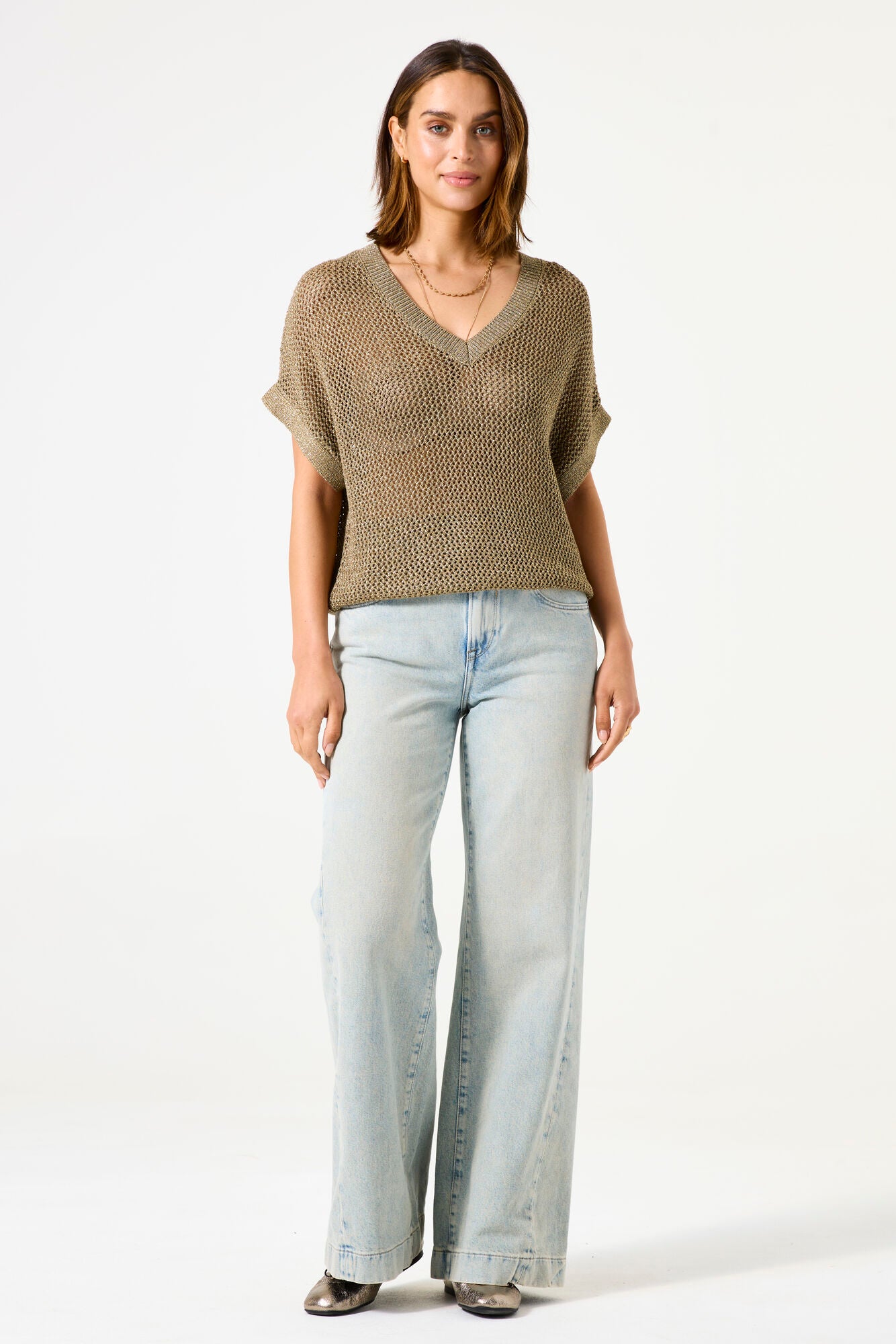 Garcia - Gold Knit SS Pullover - Summer Olive