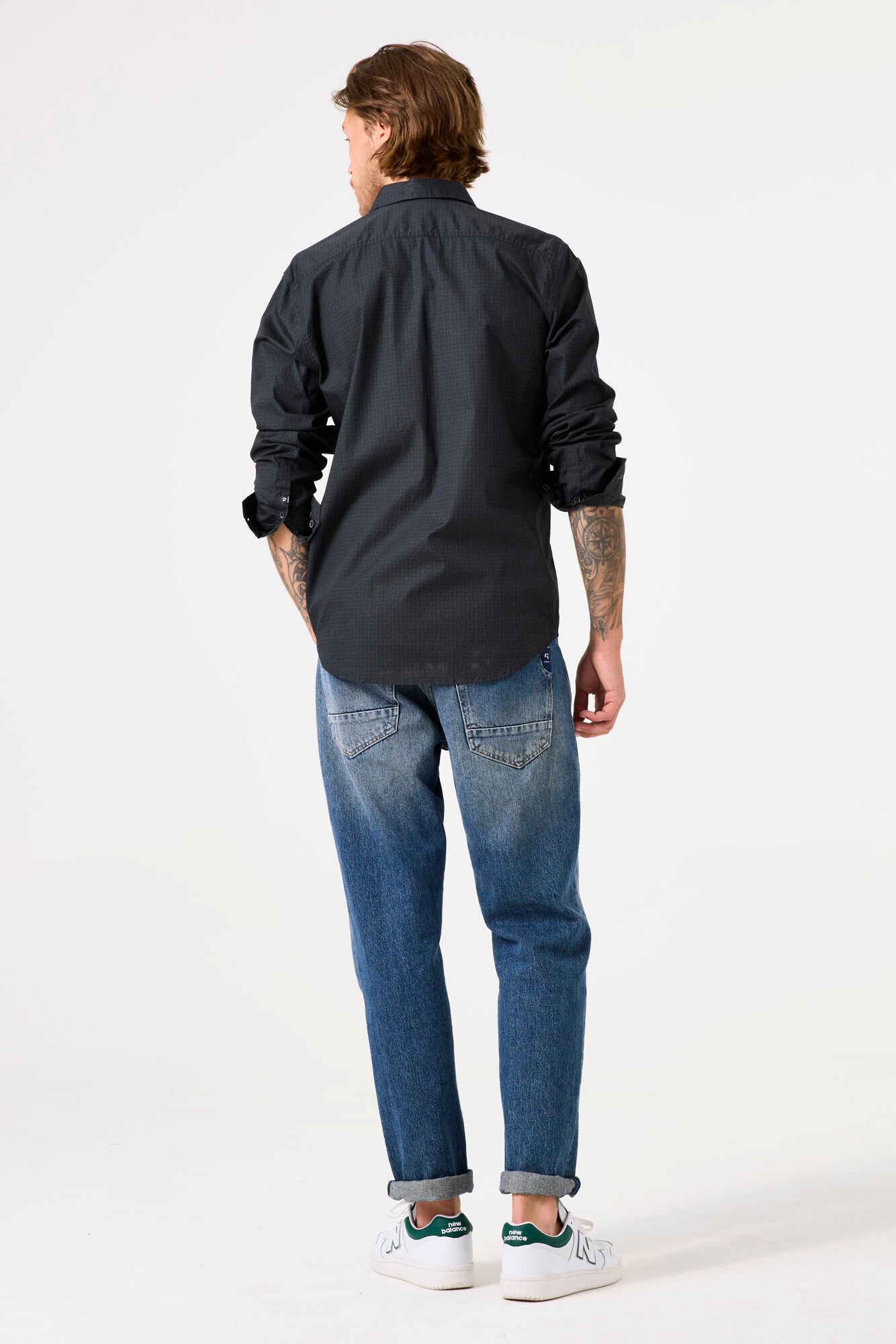 Garcia - Mini Print LS Shirt - Slate