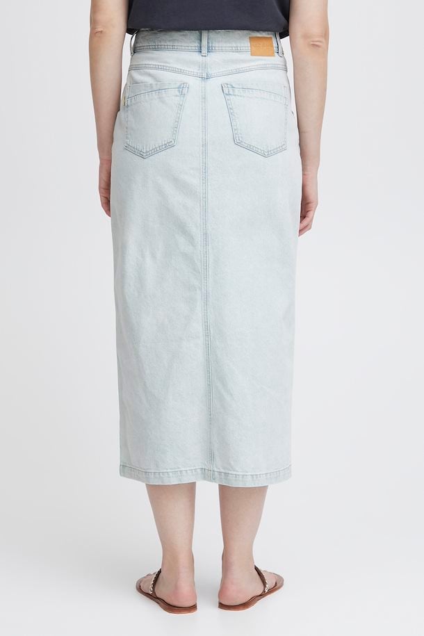 Pulz - Rachel Denim Skirt - Bleach Blue