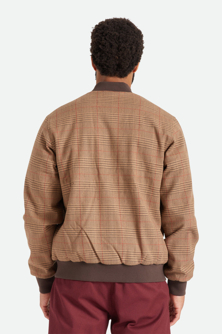 Brixton - Dillinger Bomber Jacket - Brown Houndstooth