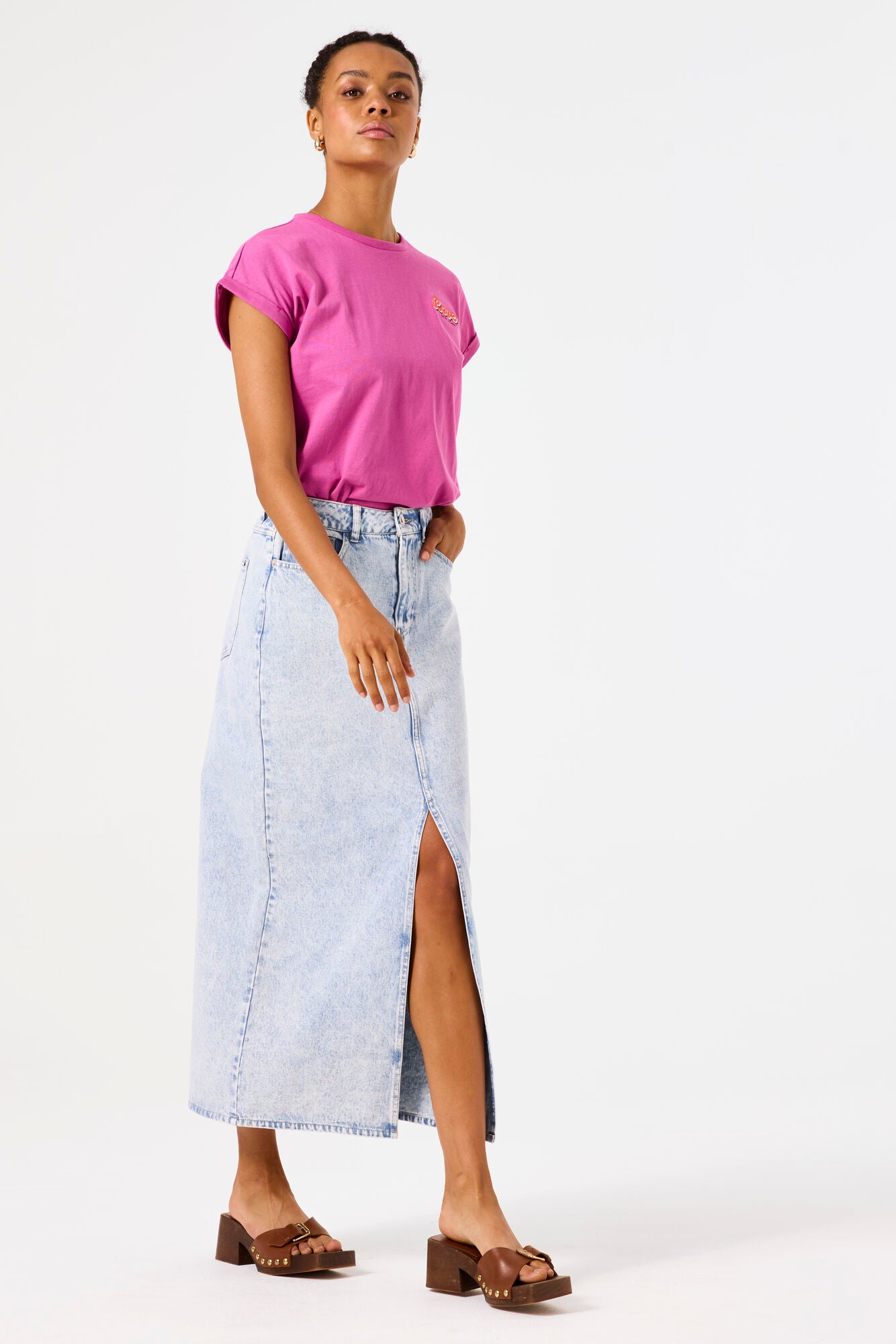 Garcia - Denim Skirt - Bleached Blue