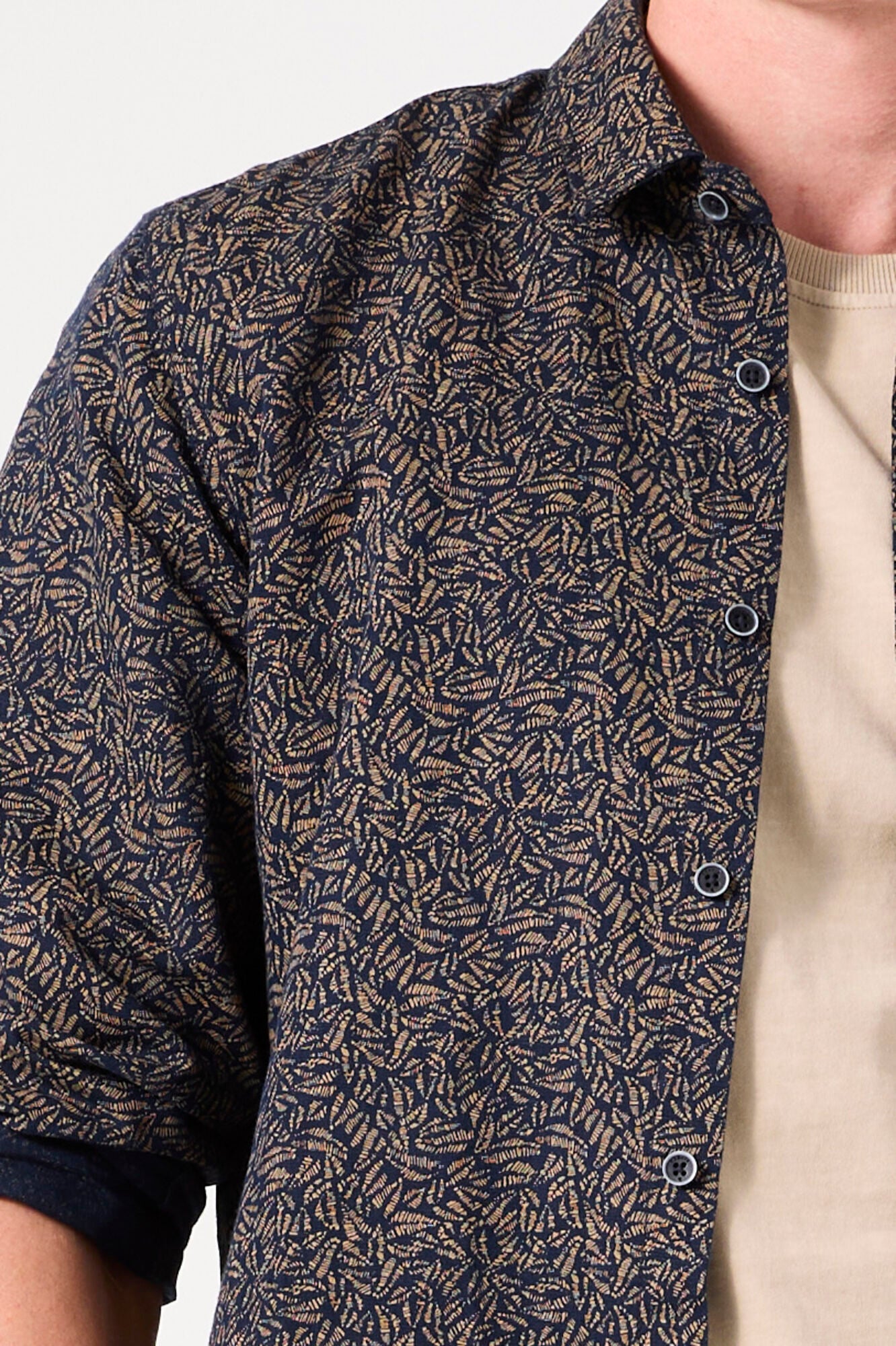 Garcia - Gold Fern LS Shirt - Deep Ink