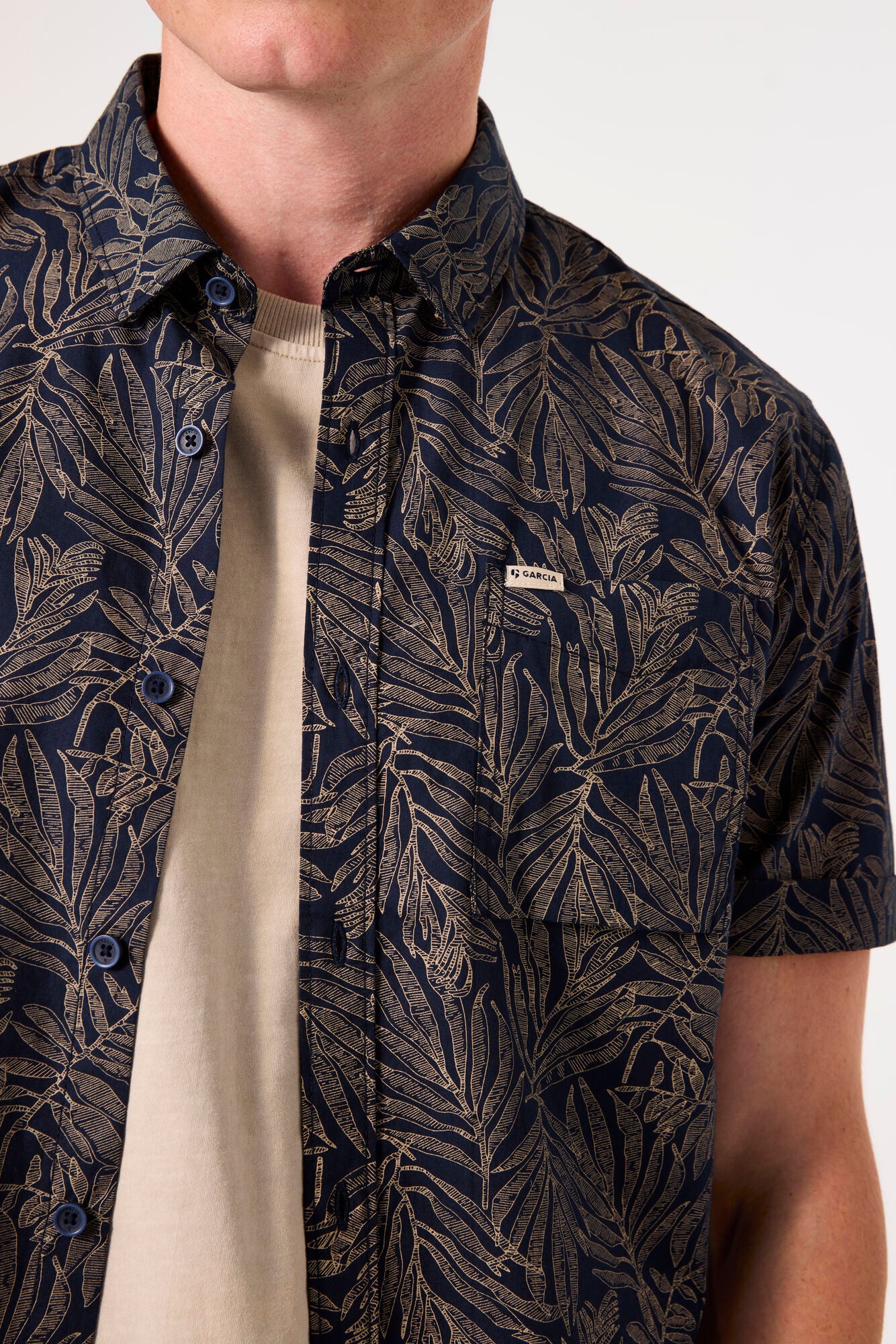 Garcia - Gold Palm SS Shirt - Deep Ink