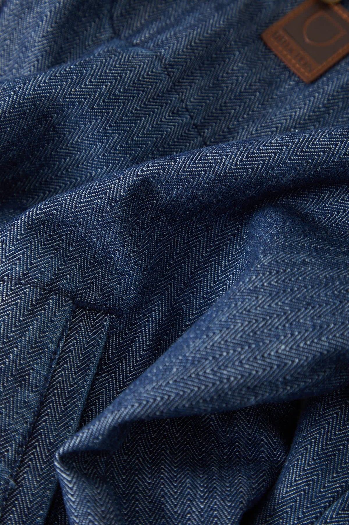Brixton - Mechanic Garage Zip Jacket - Indigo Herringbone
