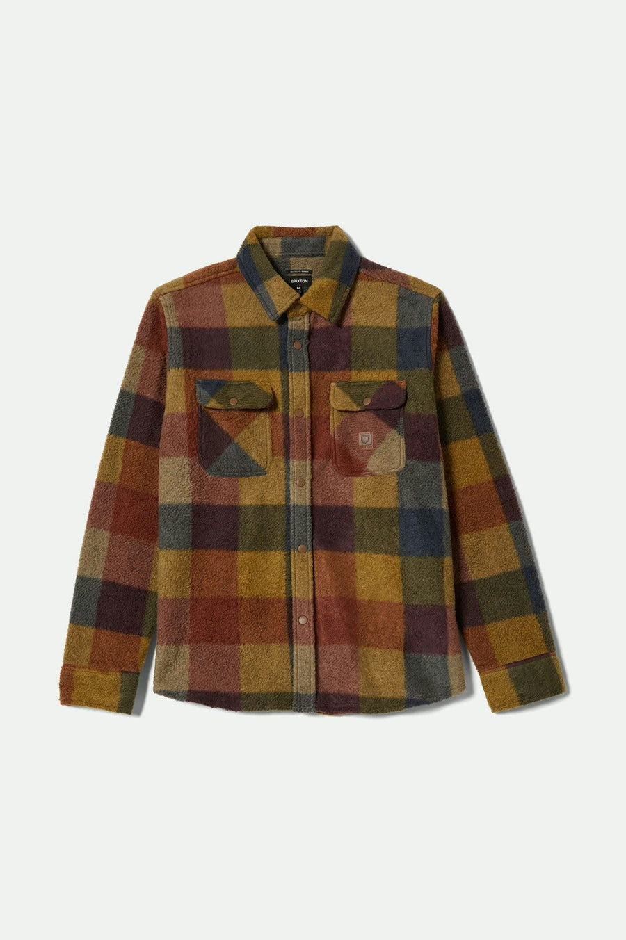 Brixton - Bowery Arctic Stretch Fleece LS Shirt - Rust/Copper Plaid