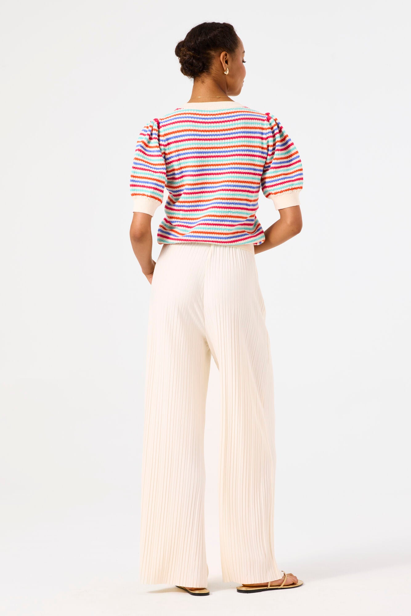 Garcia - Striped Knit SS Pullover - Whitecap