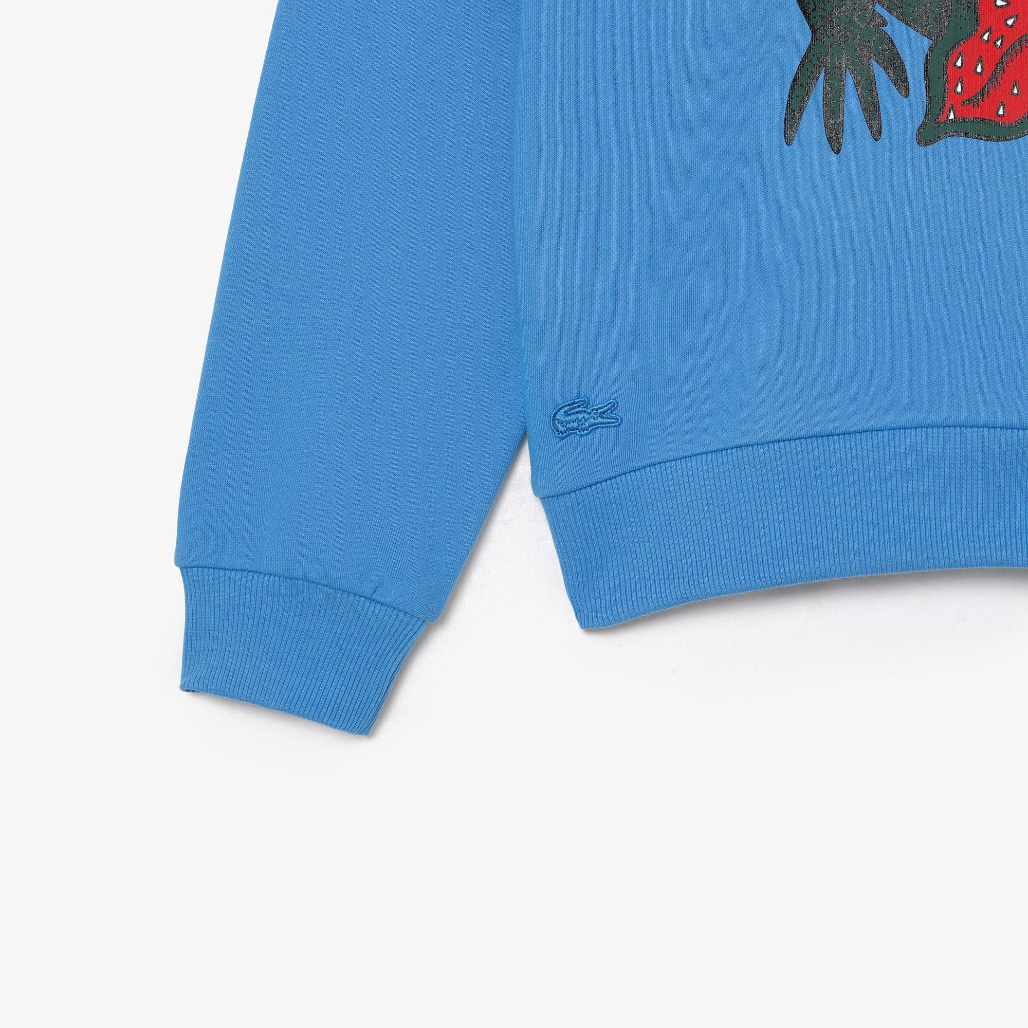 Lacoste - Netflix Loose Fit Organic Cotton Sweatshirt - Blue